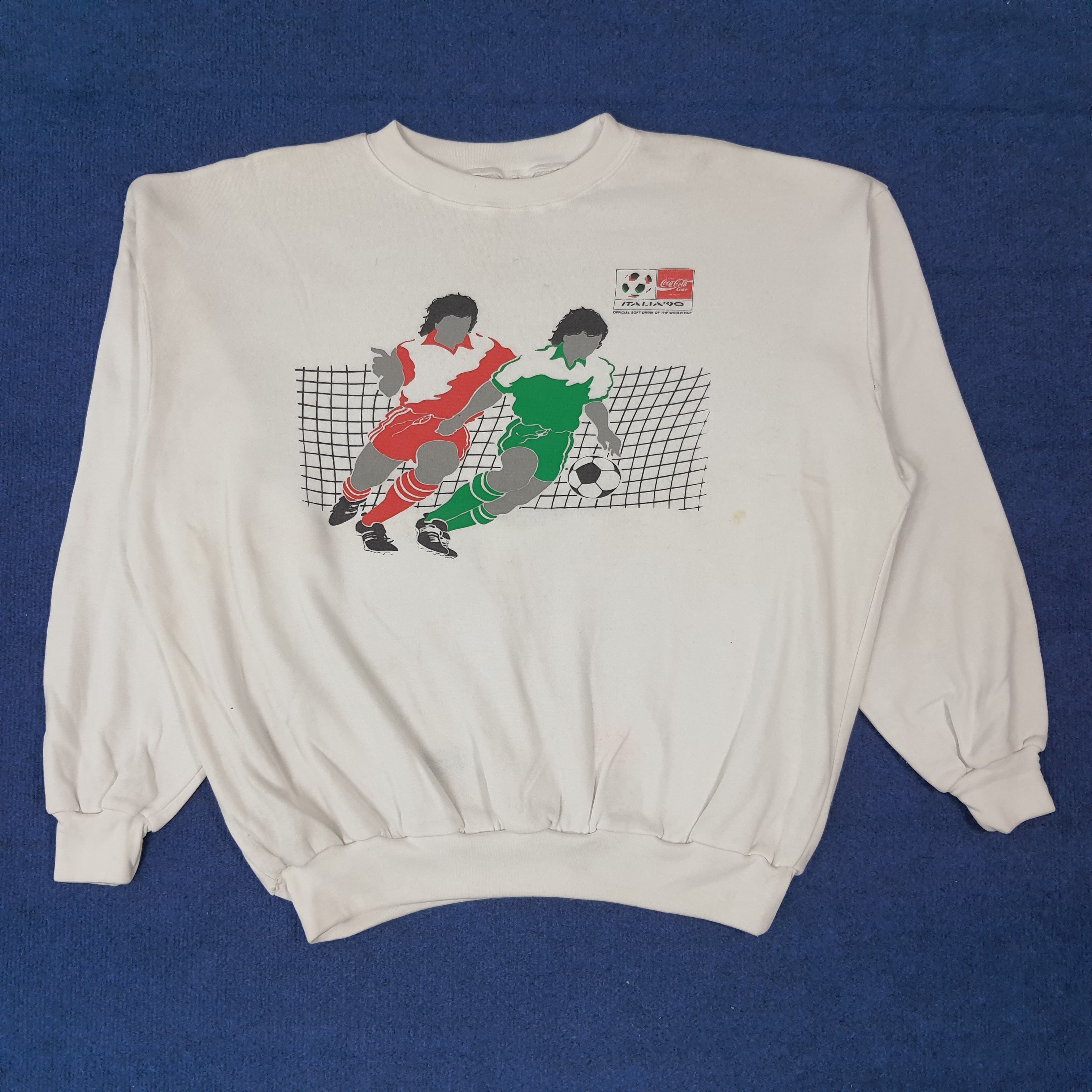 Coca Cola Vintage Coca Cola Italia'90 World Cup Sweatshirt C270N15 Size US XL / EU 56 / 4 - 1 Thumbnail