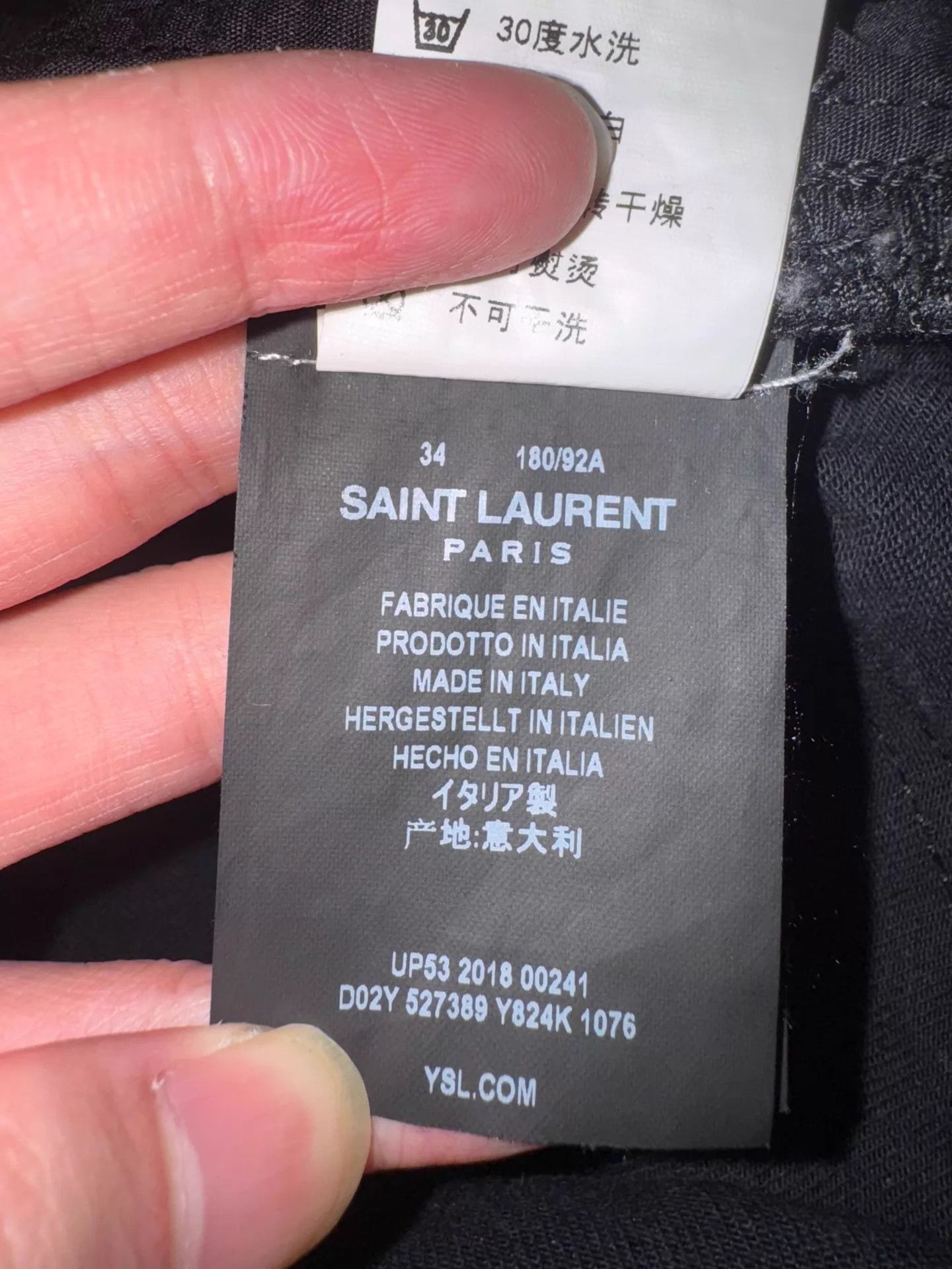 Saint Laurent Paris SLP 18FW heavy coated cat scratch waxed jeans 34 Size 25" / US 0 / IT 36 - 8 Thumbnail