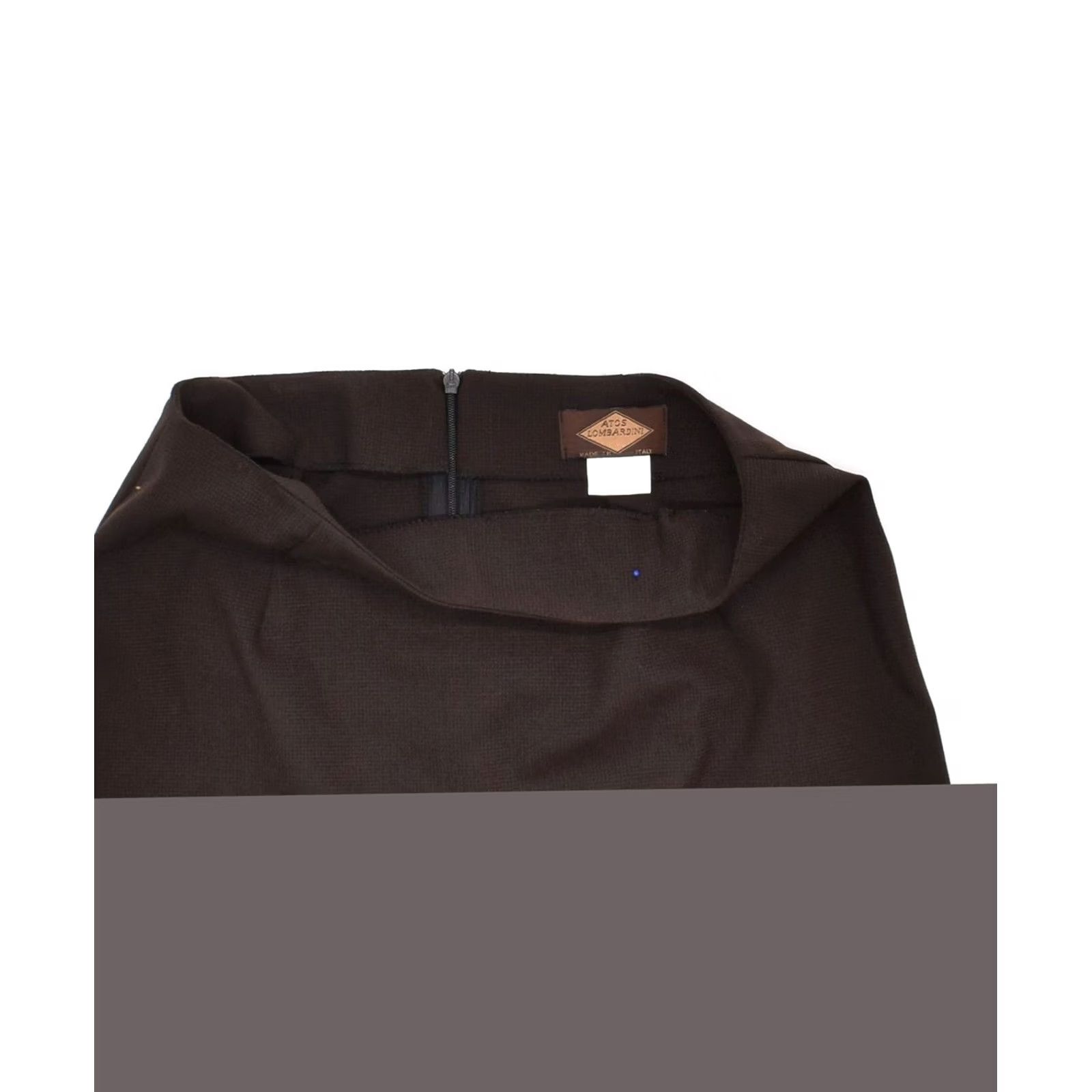 Vintage VINTAGE ATOS LOMBARDINI Womens Skirt Brown Polyester IT 42 Medium W26 Size 32" / US 10 / IT 46 - 3 Thumbnail