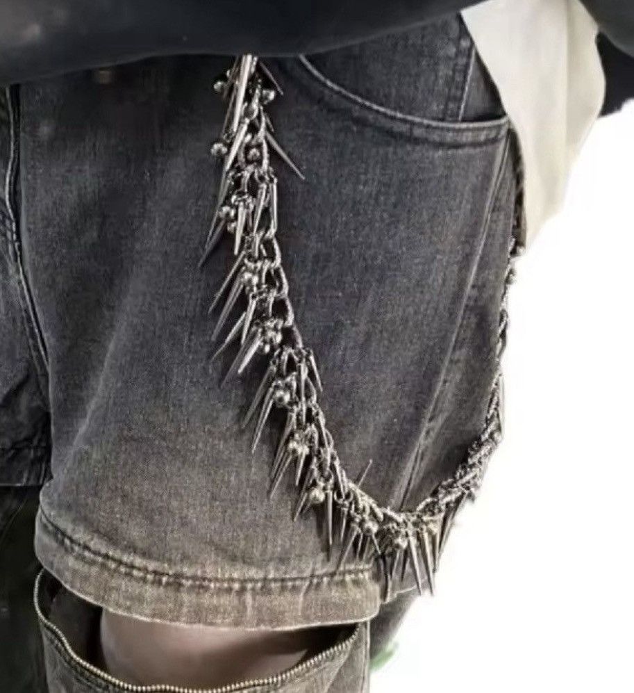 Japanese Brand × Jewelry Retro streetwear punk rivet spike pants pocket chain Size ONE SIZE - 3 Thumbnail
