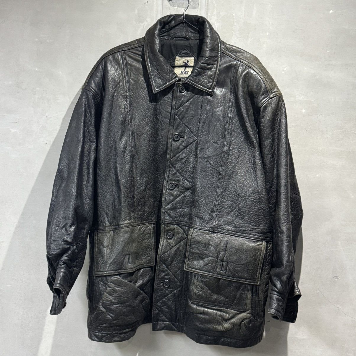 Hai Sporting Gear VINTAGE 80s HAI SPORTING GEAR ISSEY MIYAKE LEATHER JACKET Size US L / EU 52-54 / 3 - 22 Thumbnail