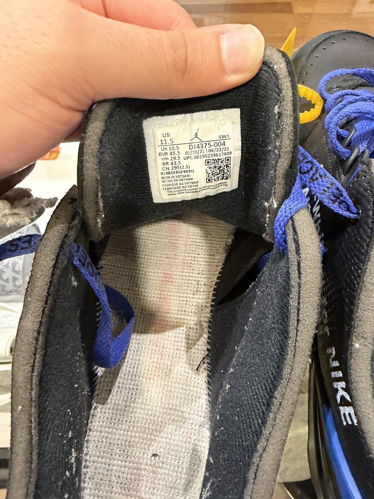 Jordan Brand × Off-White Off-White x Jordan 2 Low SP - Black Varsity Royal Size US 11.5 / EU 44-45 - 7 Thumbnail