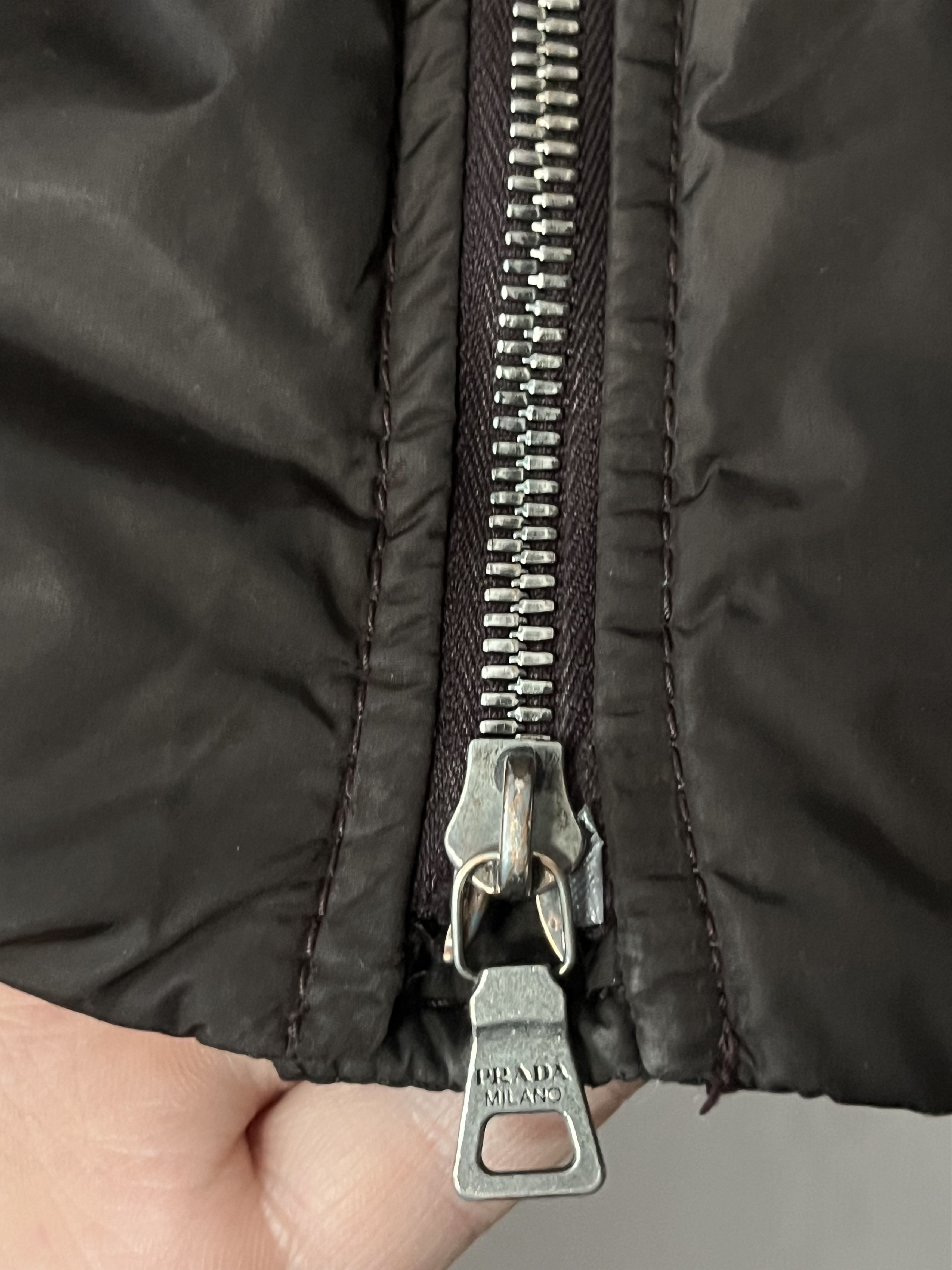 Prada Prada Brown Down Hooded Nylon Jacket Long Black Tab Leather Size M / US 6-8 / IT 42-44 - 7 Thumbnail