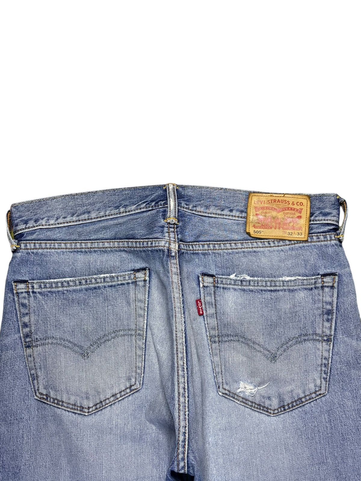 Levi's Vintage Levis 505 Faded Wash Distressed Loose Jeans Size US 32 / EU 48 - 8 Thumbnail