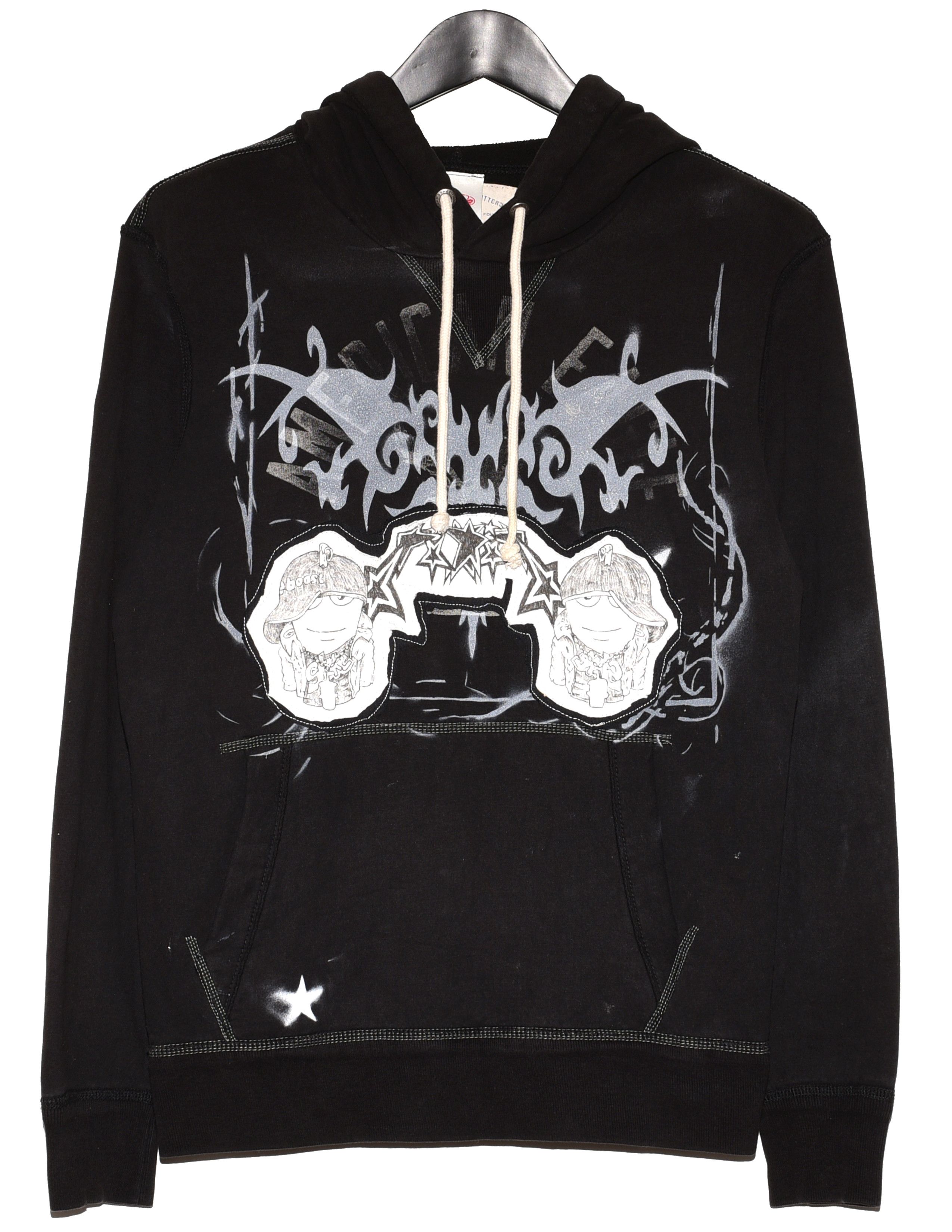 image of Asspizza 1000 Kisses Shake Down Hoodie in Black, Men's (Size Small)