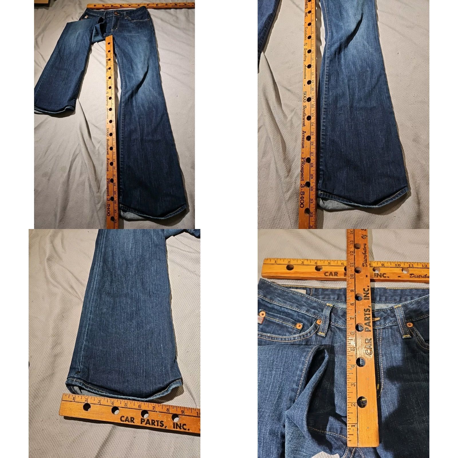 Denime BIG STAR Jeans Womens Size 29 Regular Blue Honey Flare Denim Rodeo Western Pant - Pre-Owned, Excellent Condition, Measurements Provided Size 29" - 8 Thumbnail