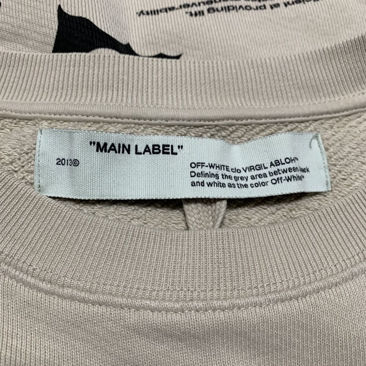 Off-White Off White Medium Bats Print Beige White Sweatshirt Virgil Size US M / EU 48-50 / 2 - 6 Thumbnail