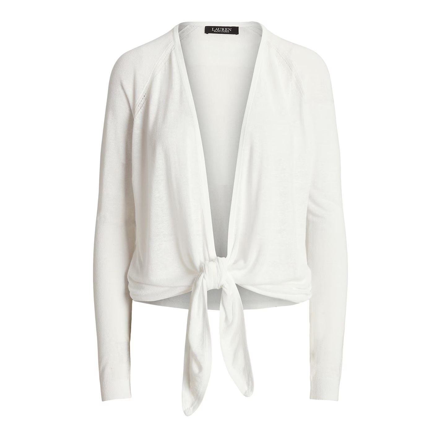 Lauren Ralph Lauren o1g2r1mq0825 Linen Blend Jumper in White Size M / US 6-8 / IT 42-44 - 1 Thumbnail