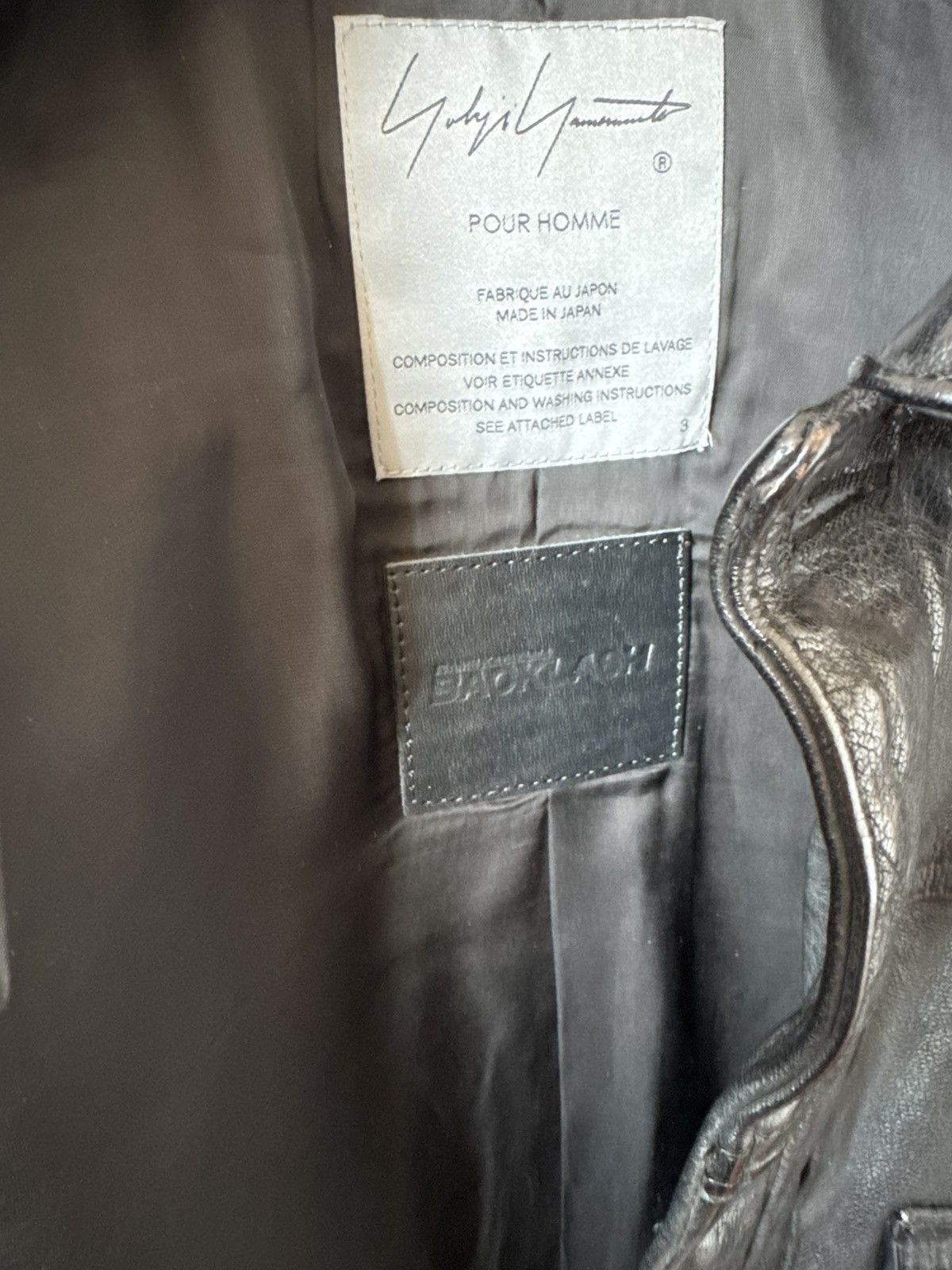 Yohji Yamamoto Yohji Yamamoto Pour Homme x Isamu Katayama Leather Jacket Size US L / EU 52-54 / 3 - 11 Thumbnail