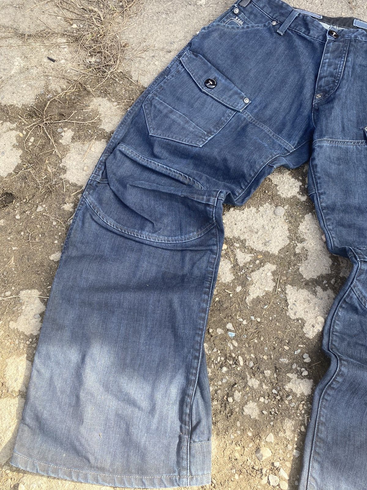 G-Star × Japanese Brand G star Faded blue Baggy avant garde denim y2k jeans pants Size US 36 / EU 52 - 2 Thumbnail