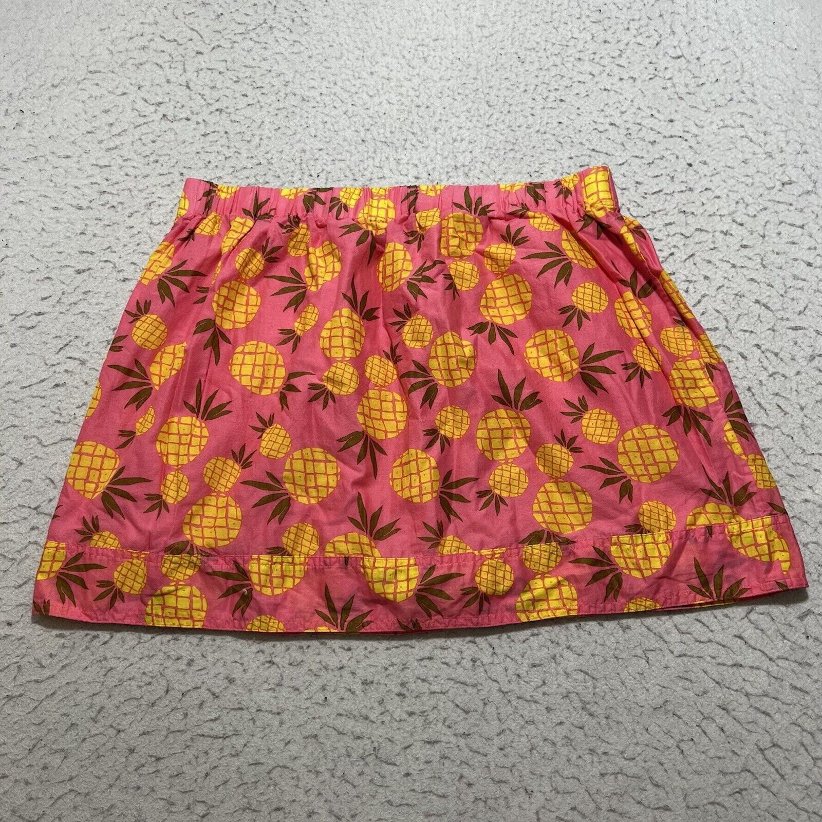 J.Crew J. Crew Printed Cotton Mini Skirt Pineapple Pattern Hot Pink Size 32" / US 10 / IT 46 - 7 Thumbnail