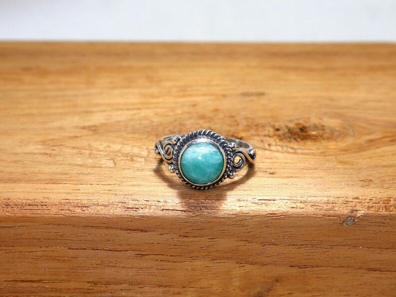 Handmade Handmade Amazonite Ring: 925 Silver Ring, Gift for Christmas Size ONE SIZE - 1 Thumbnail
