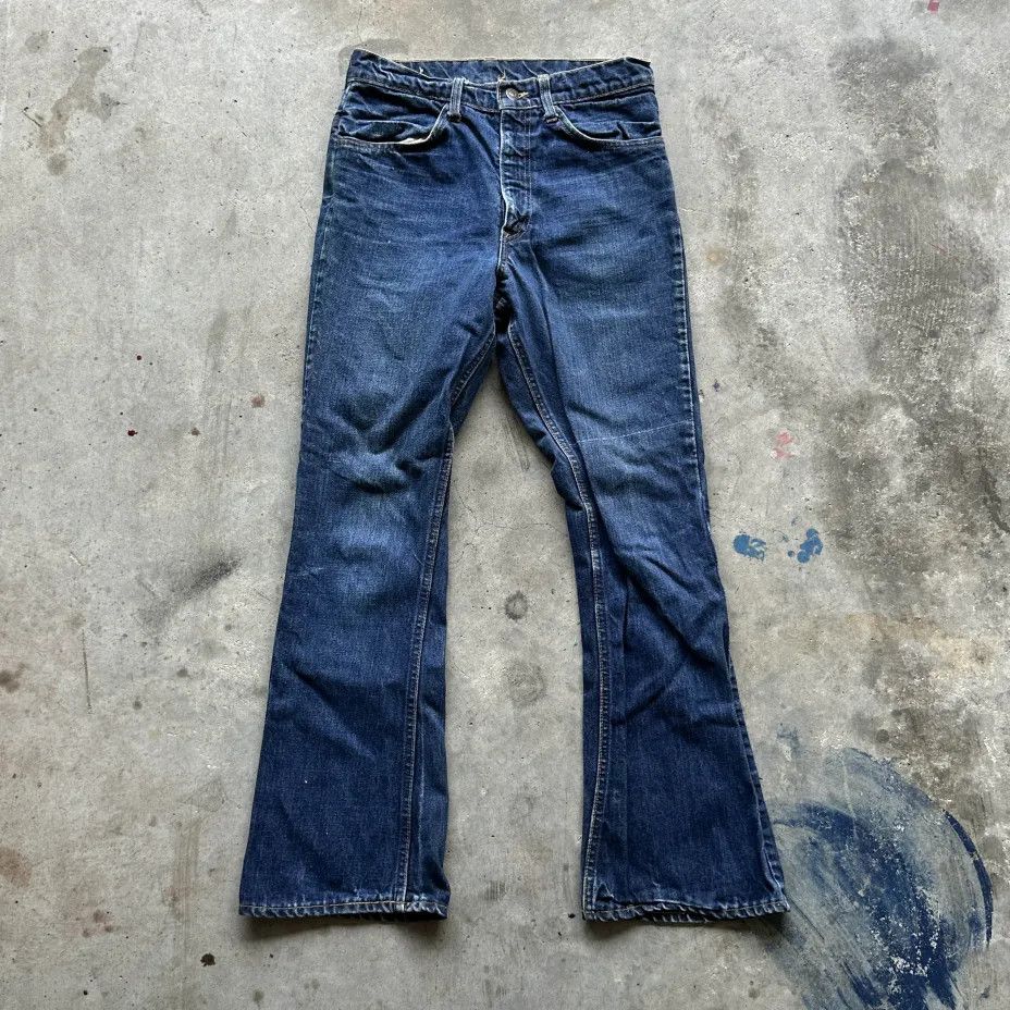 Levi's Vintage 70s Levi's Flared BIG E Orange Tab Denim Jeans Size US 28 / EU 44 - 5 Thumbnail
