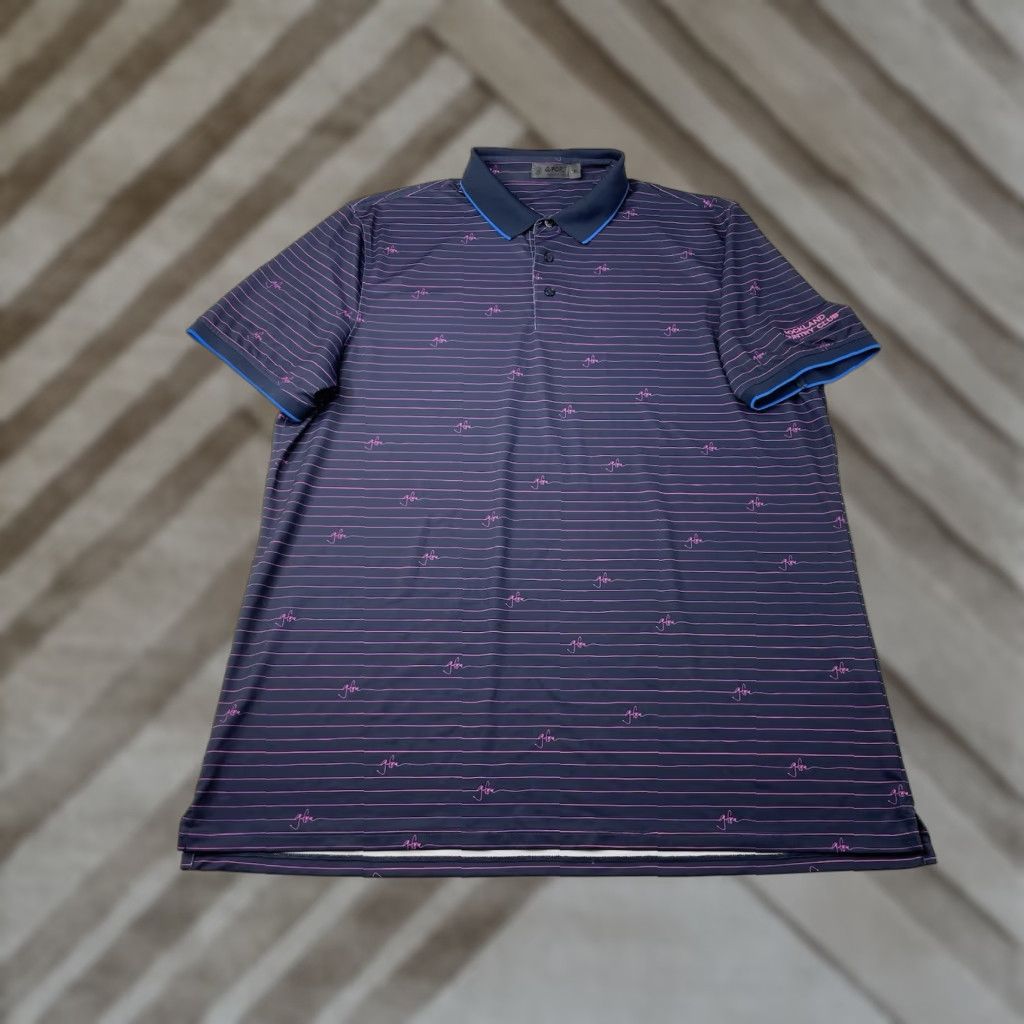G/FORE G/Fore Polo Shirt Mens 2XL Blue Striped Short Sleeve Performance Golf Casual Activewear Rockland County Club Size US XXL / EU 58 / 5 - 1 Thumbnail