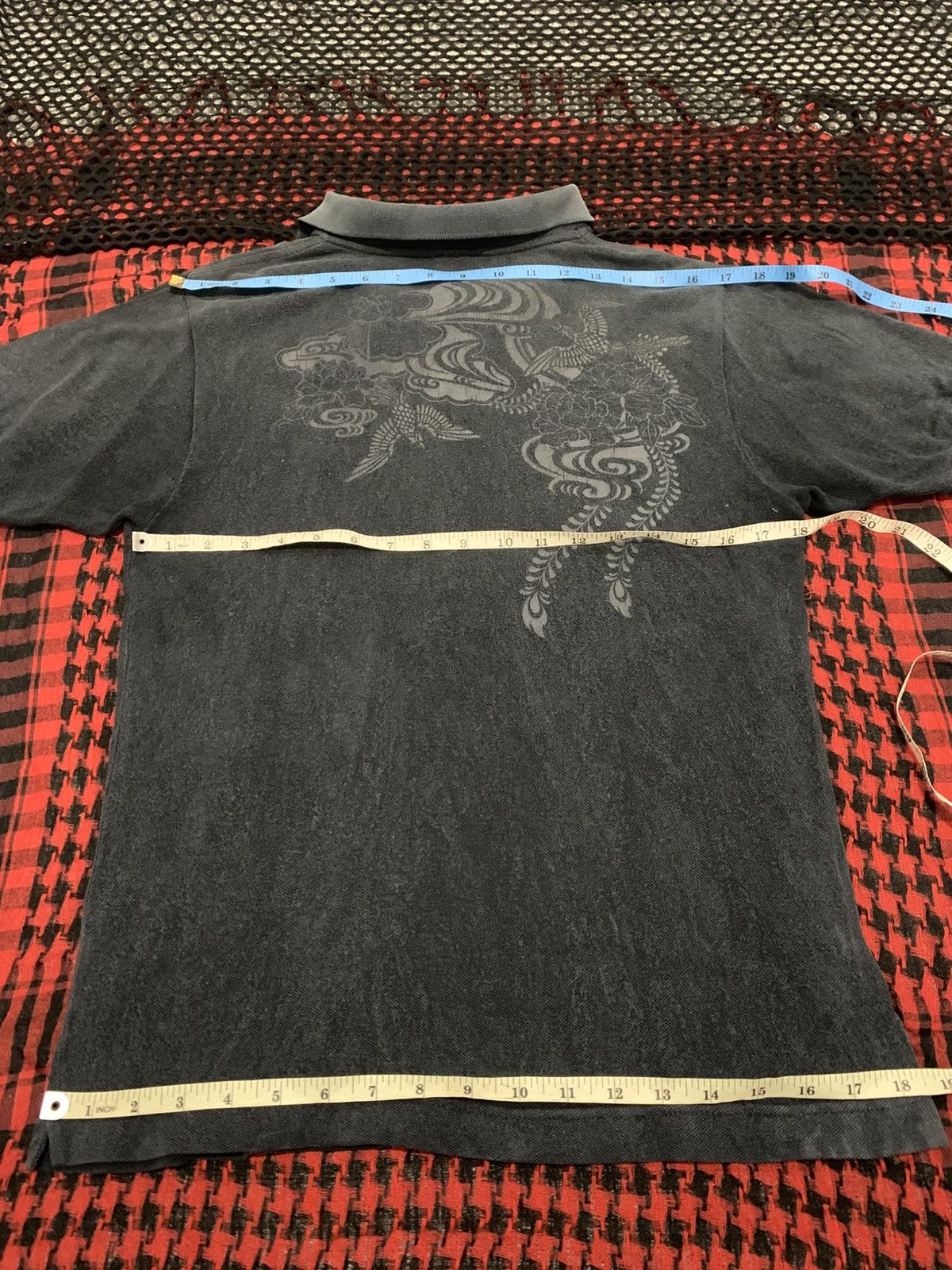 Japanese Brand Nanten Sunfaded Gothic Sukajan Polo Tshirt Size US M / EU 48-50 / 2 - 9 Thumbnail