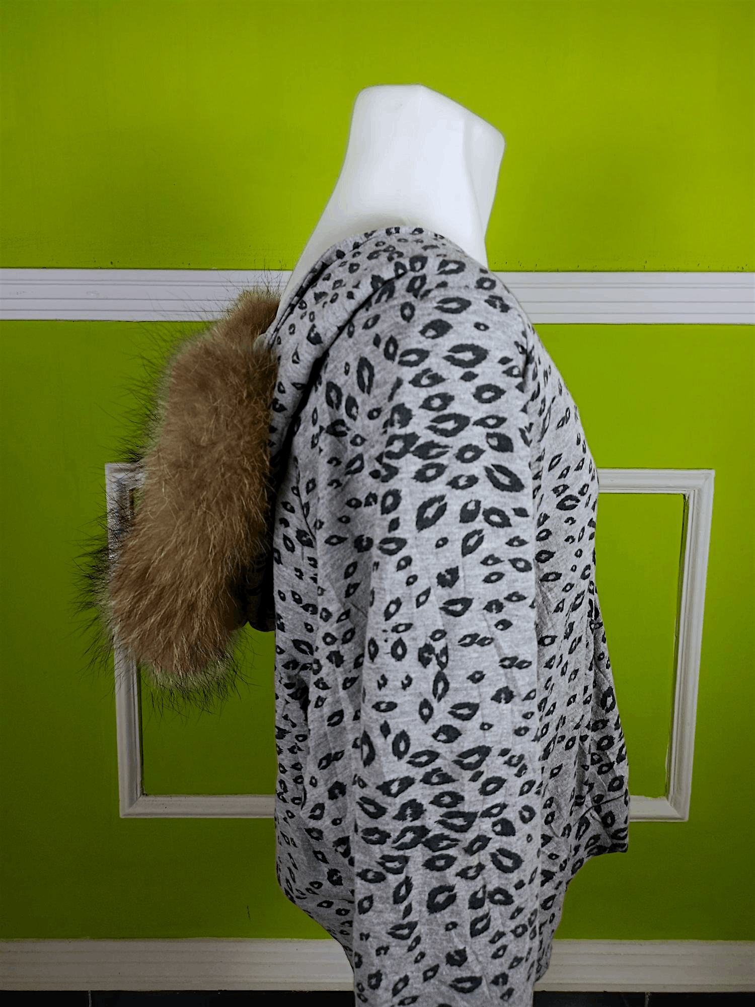 Japanese Brand × Le Grande Bleu (L.G.B.) LIQUID GIRL Oversized Fur Leopard Batwing Zip Hoodie Size US XXL / EU 58 / 5 - 23 Thumbnail