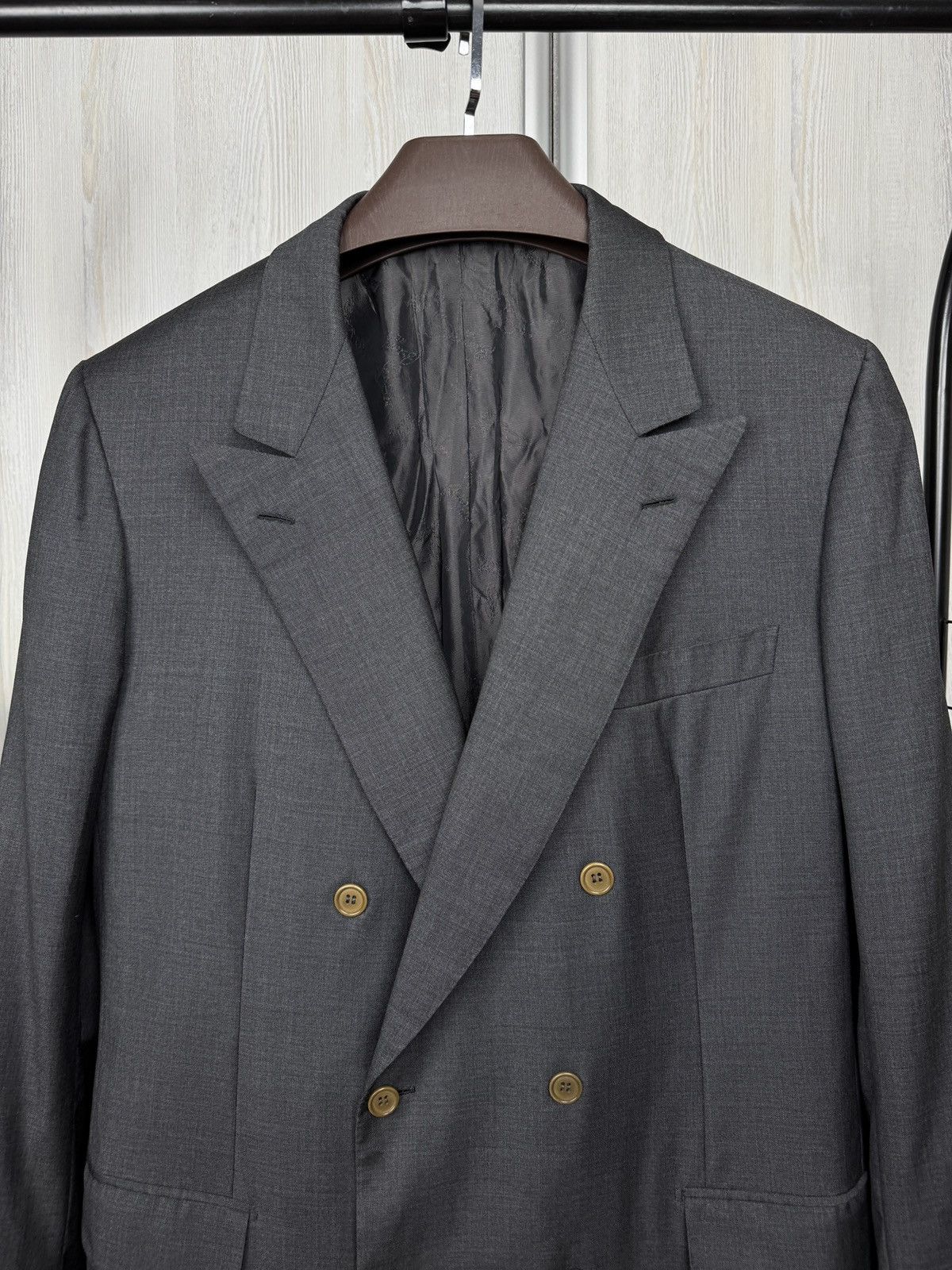 Brioni Brioni Double-Breasted grey wool made in Italy blazer Size 44R - 3 Thumbnail