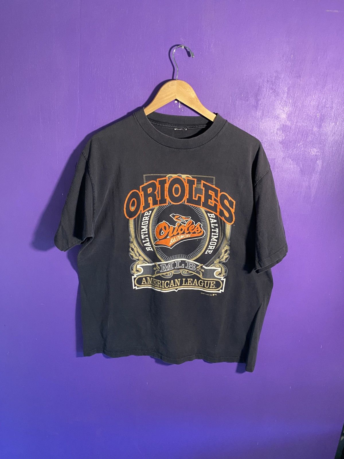 MLB Vintage 1992 Baltimore orioles faded logo tee Size US XL / EU 56 / 4 - 1 Thumbnail