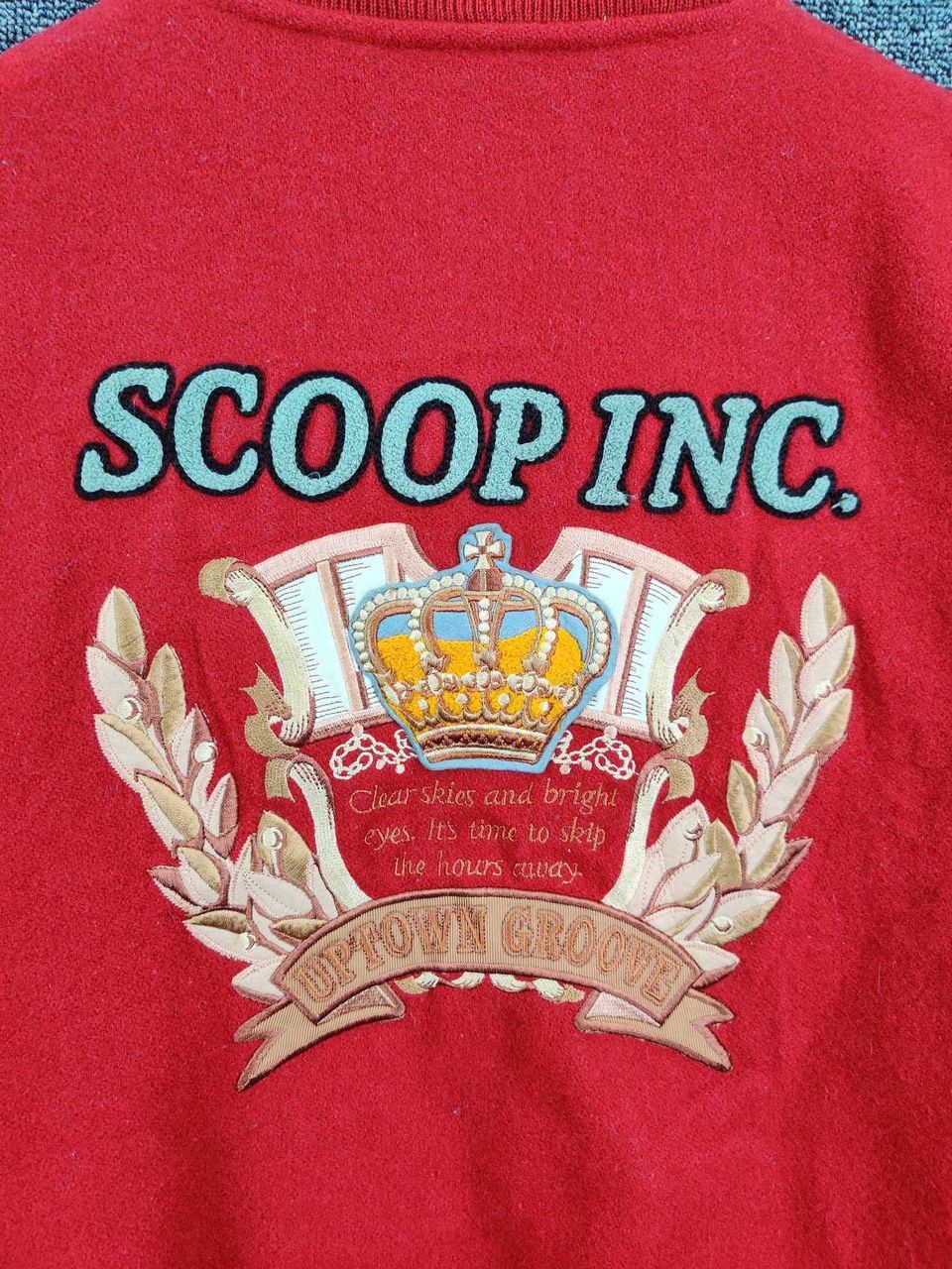 Japanese Brand Vintage Scoop Embroidery Wool Varsity Jacket Size US M / EU 48-50 / 2 - 3 Thumbnail