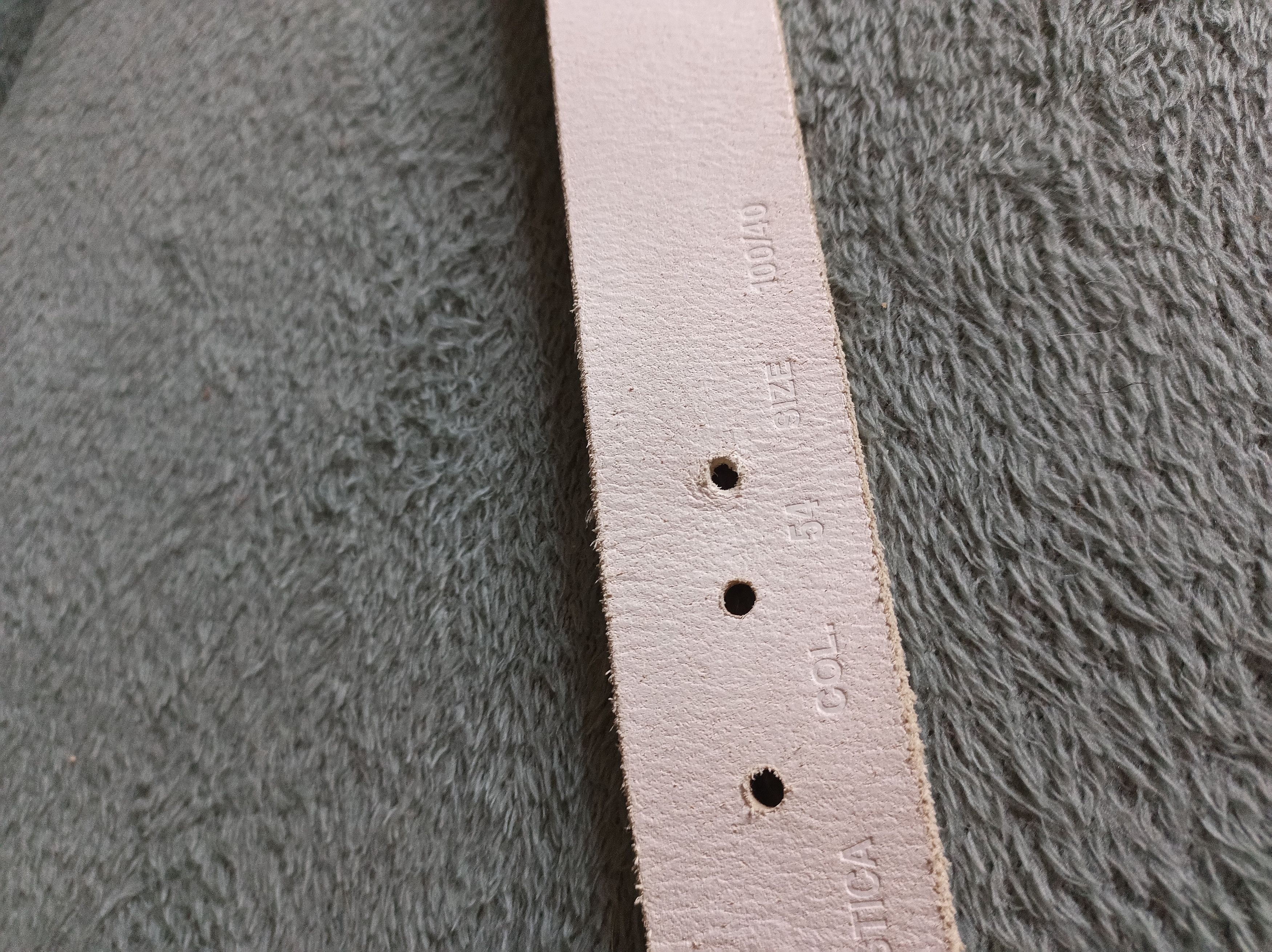 Diesel DIESEL Men's White Belt Leather Studded Size 100 Size 40 - 12 Thumbnail