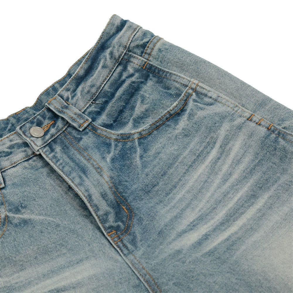 Jean Punk washed gradient men's loose wide-leg jeans y2k Size US 32 / EU 48 - 4 Thumbnail