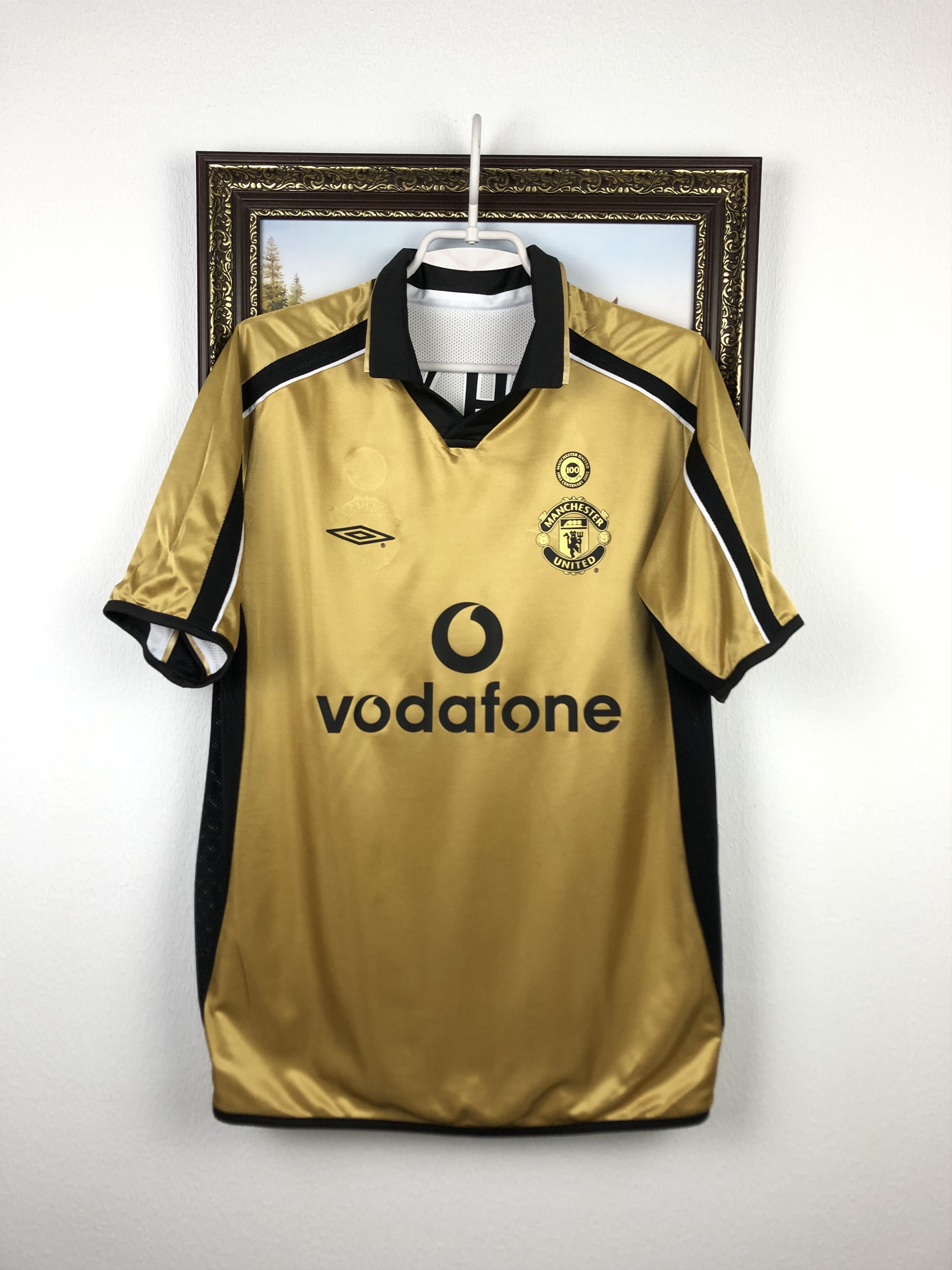 Umbro Manchester United football shirt Soccer #7 Beckham Jersey Size US L / EU 52-54 / 3 - 9 Thumbnail