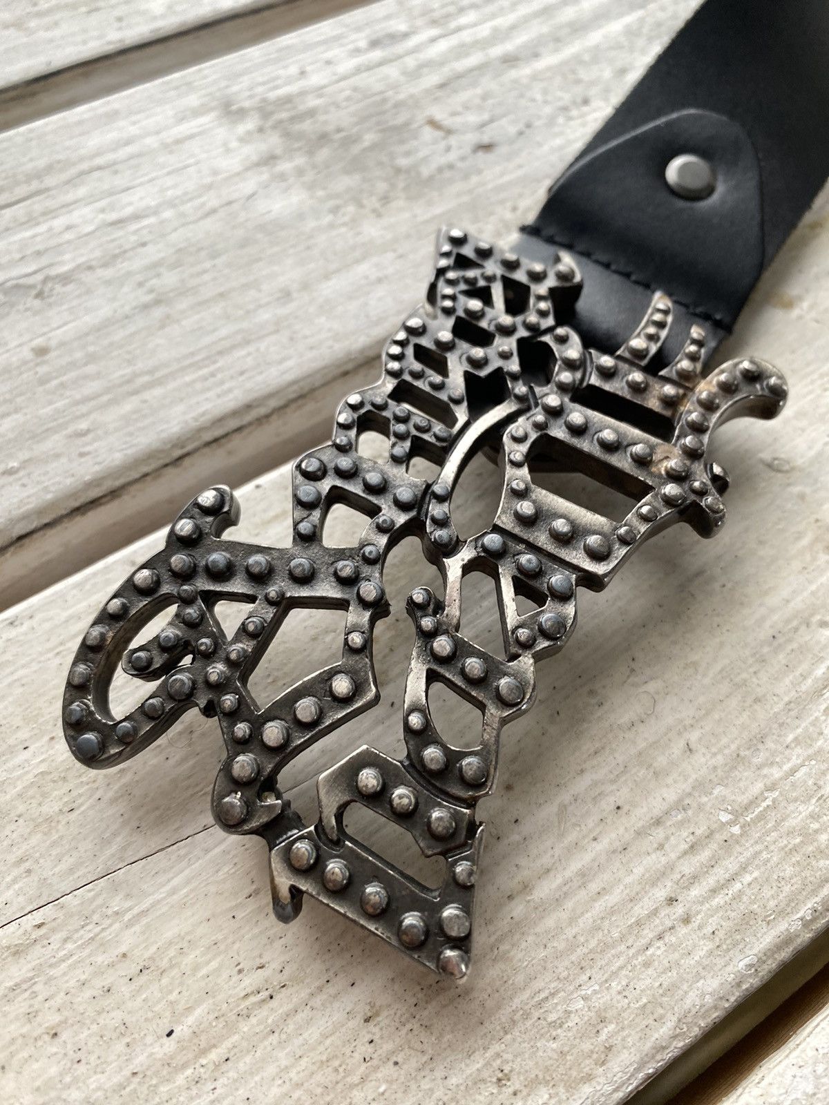 B.B. Simon × Hysteric Glamour × Japanese Brand Vintage Buckle Leather Belt Angels Devils Y2K Size ONE SIZE - 9 Thumbnail