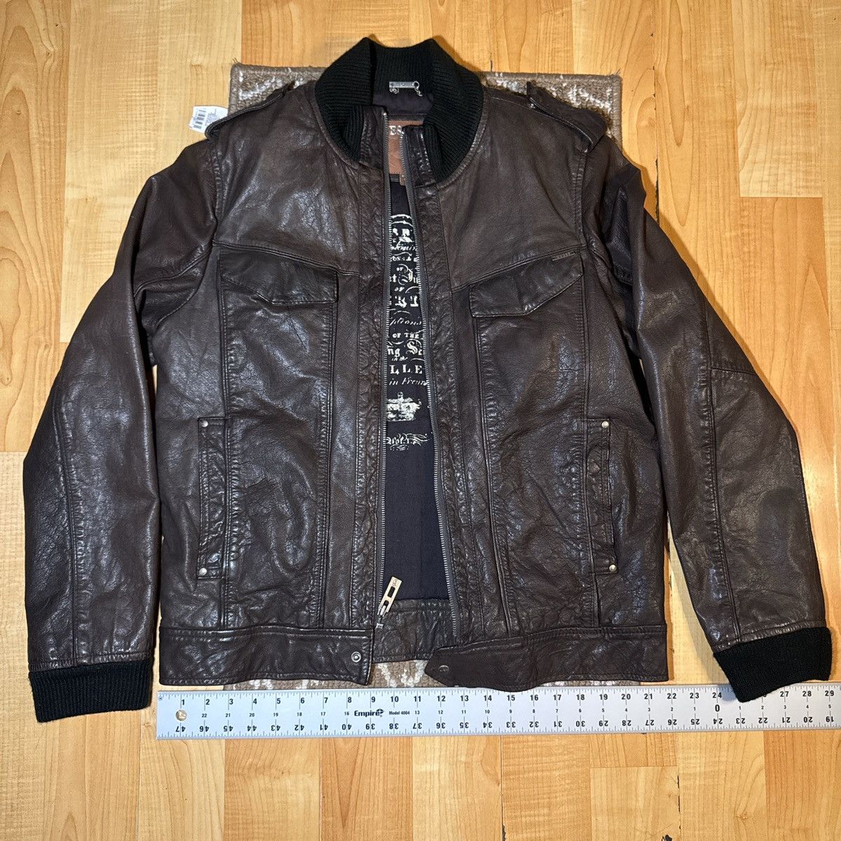 Guess Vintage Guess Leather Bomber Jacket Men's Size US M / EU 48-50 / 2 - 1 Thumbnail
