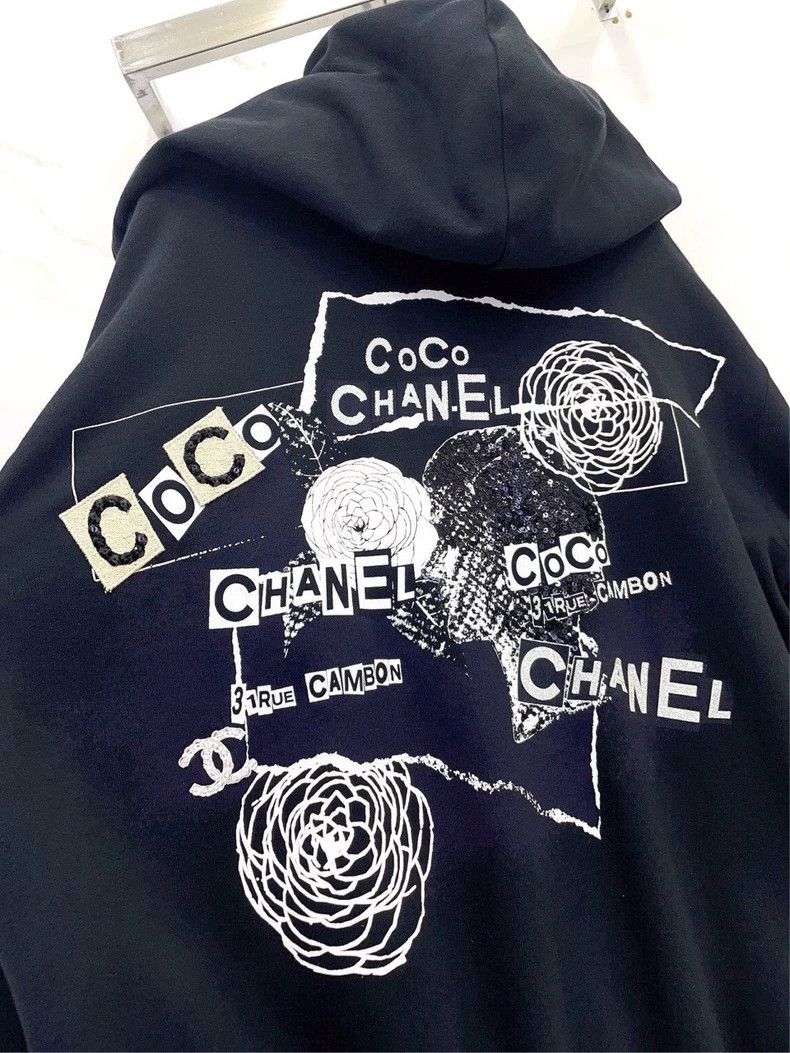 Chanel Chanel 2020 PreSS Spring and Summer Black Hooded Zipper Jac Size L / US 10 / IT 46 - 7 Thumbnail