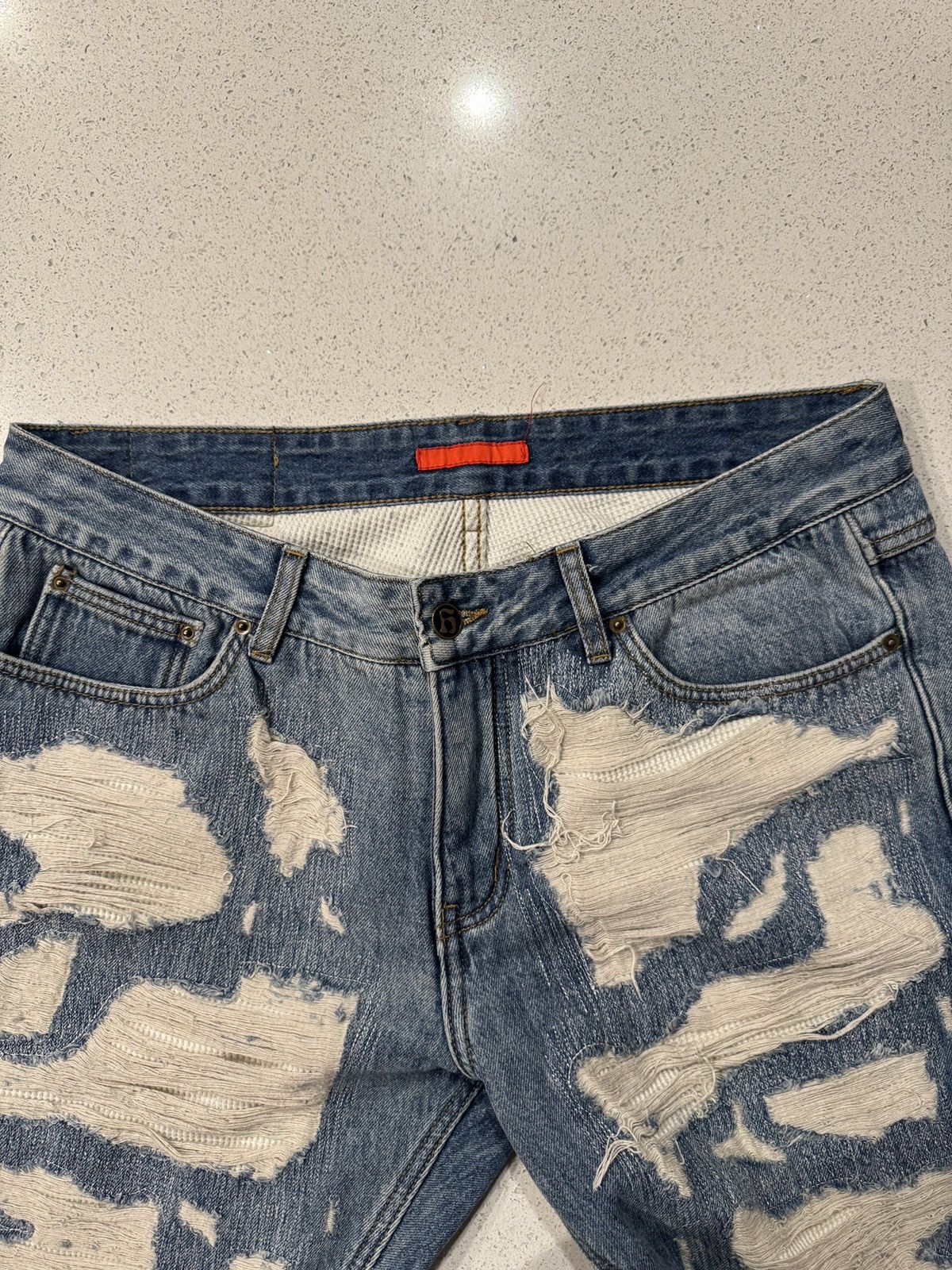 Other Handmade Rust Ripped Jeans Size US 32 / EU 48 - 3 Thumbnail