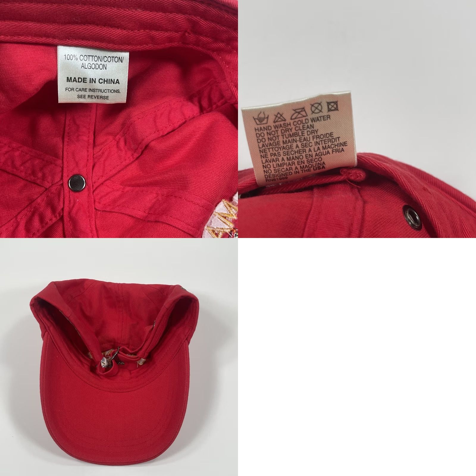 Vintage Adams Hat Adult Red U.S Marines Adjustable StrapBack Baseball Cap 100% Cotton Size ONE SIZE - 9 Thumbnail
