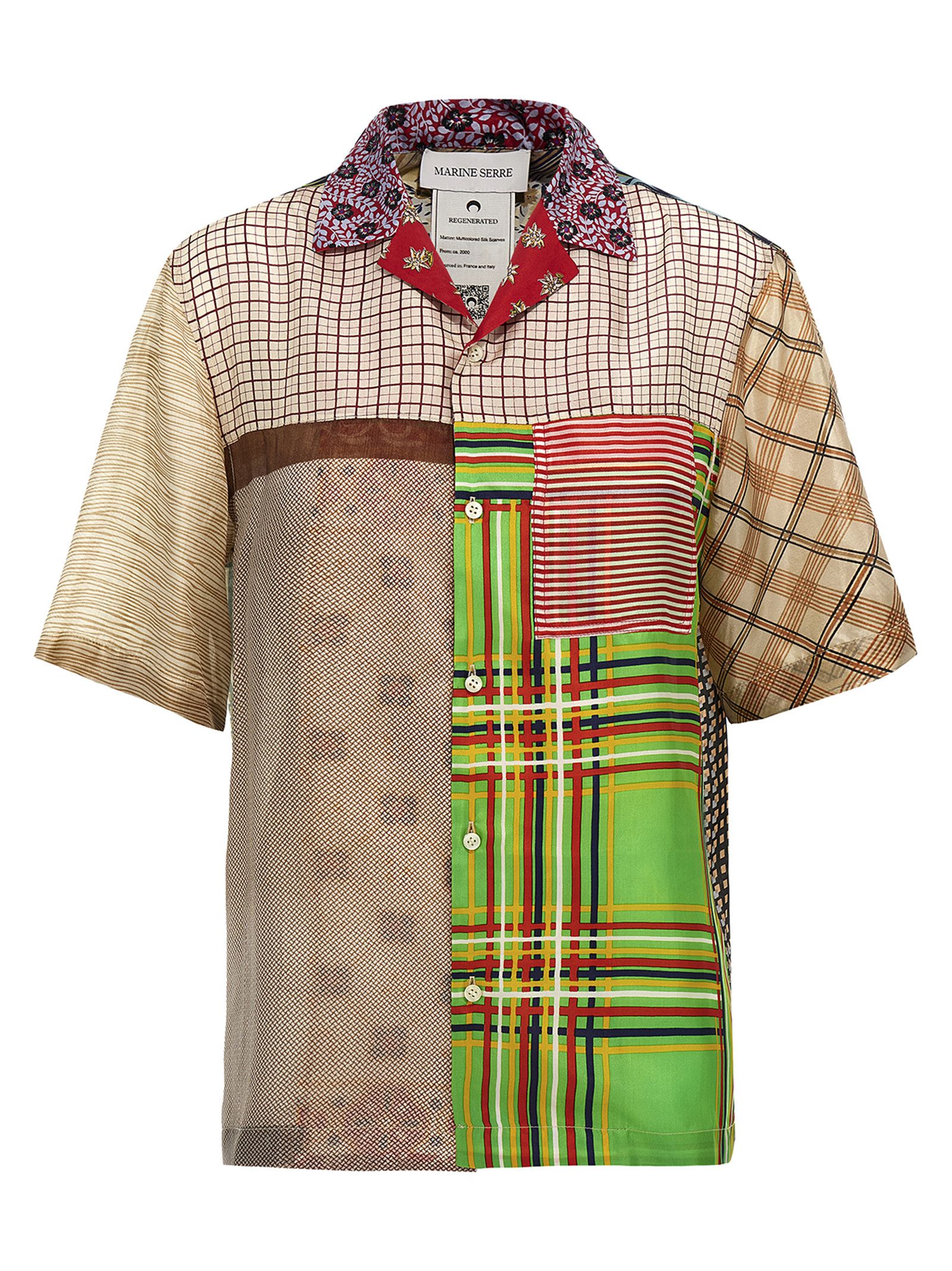 Marine Serre 'Regenerated Silk Scarves Bowling' Shirt Size XXL / US 16-18 / IT 52-54 - 1 Thumbnail