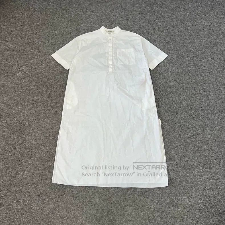 Fendi Fendi Embroidered Logo Shirt Dress Size XXS / US 00 / IT 34 - 1 Thumbnail