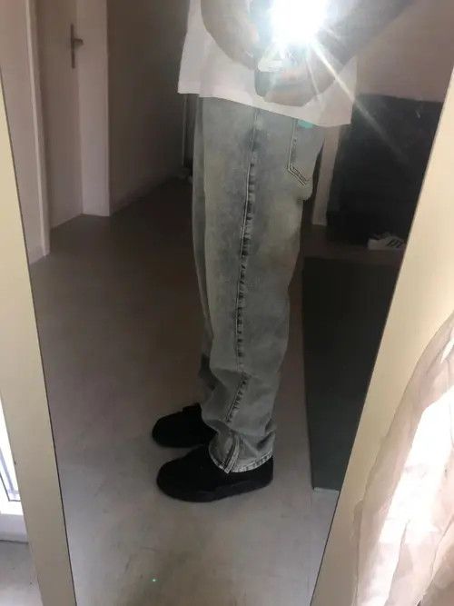 Designer × Japanese Brand Washed Jeans Zipper Split Straight Size US 30 / EU 46 - 4 Thumbnail