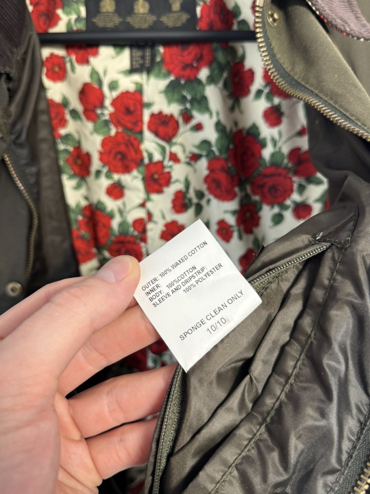 Barbour Barbour Abrosa Beadnell Liberty Rose olive wax jacket USA-10 Size XL / US 12-14 / IT 48-50 - 17 Thumbnail