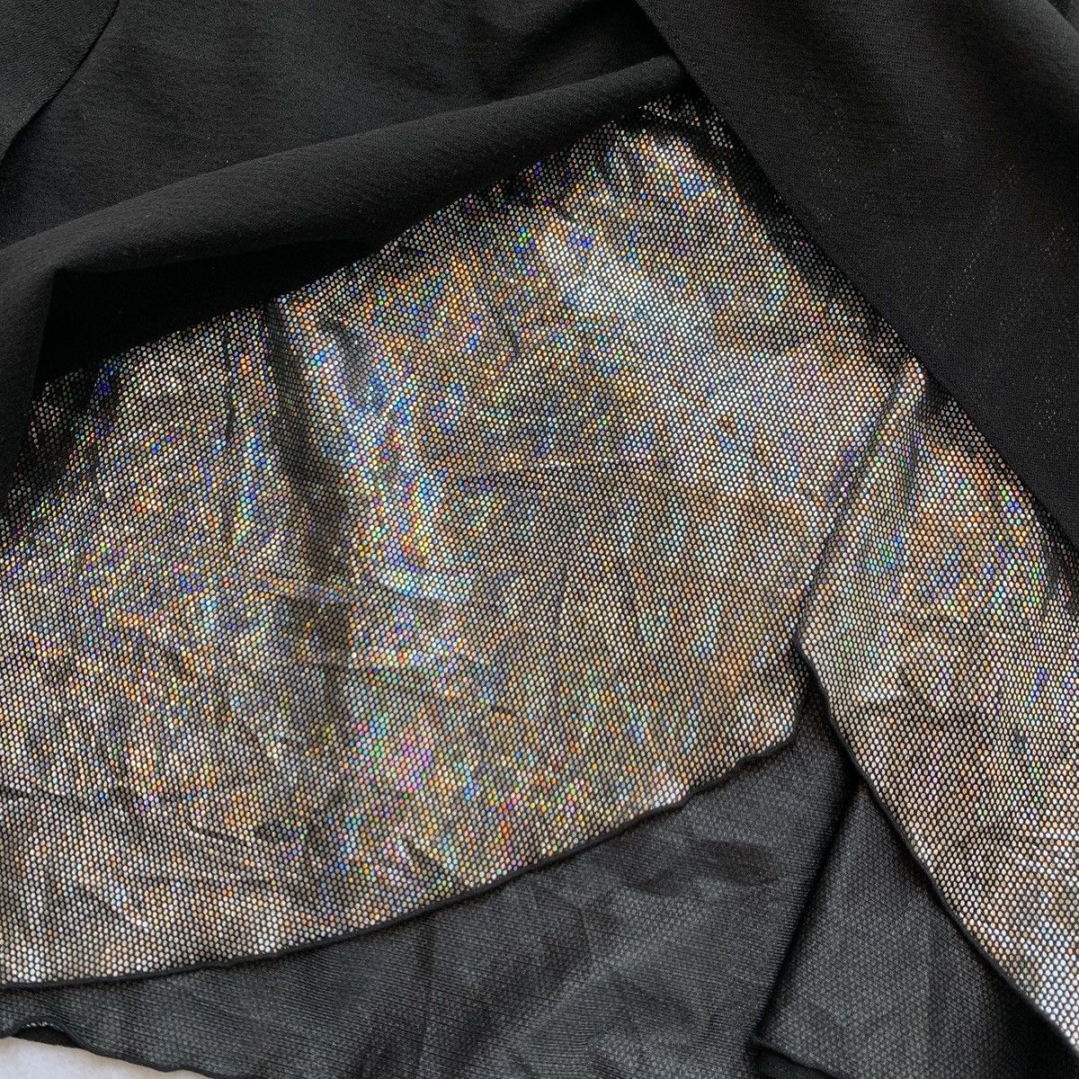 Vivienne Tam 2000s Vivienne Tam Iridescent Lined Mesh Skirt Size 29" - 4 Thumbnail