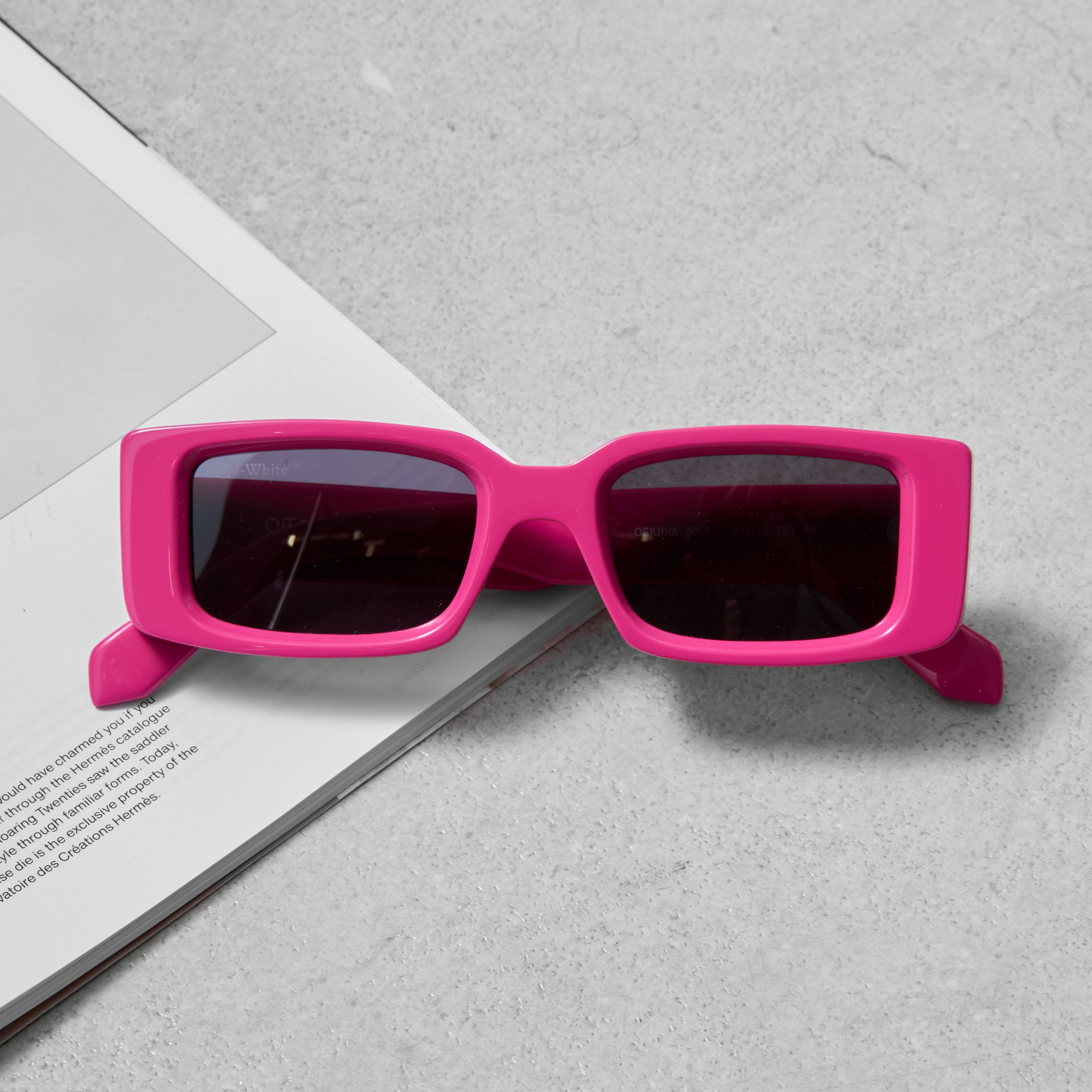 Off-White OFF WHITE Arthur Rectangle-Frame Sunglasses Size ONE SIZE - 3 Thumbnail