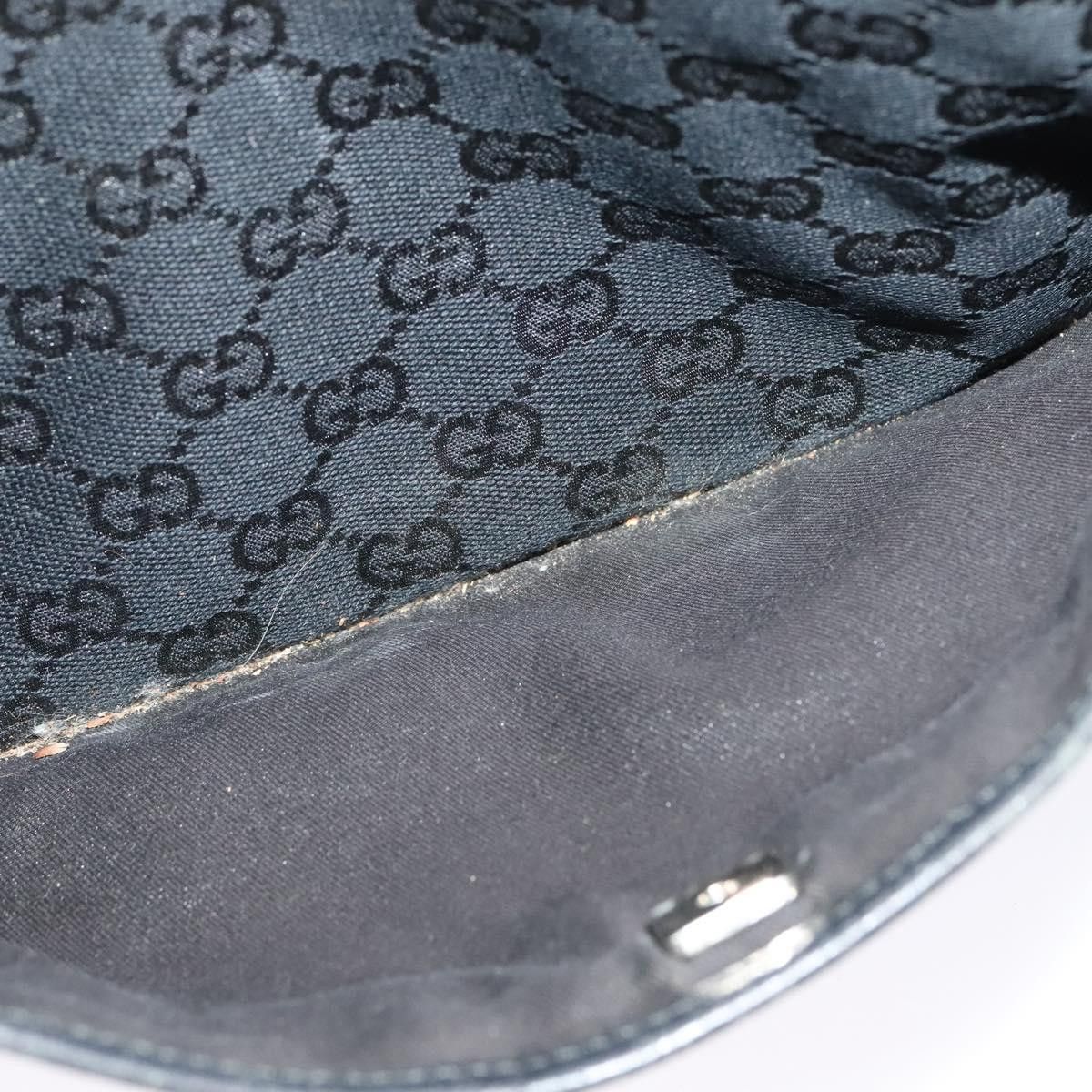 Gucci GUCCI GG Canvas Shoulder Bag Black Silver Size ONE SIZE - 22 Thumbnail