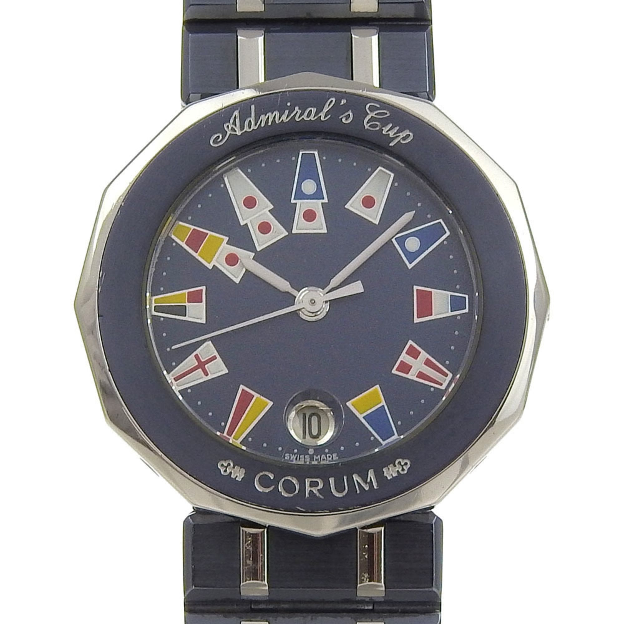 Corum Corum Admiral's Cup Watch 39.610.30.V50 Stainless Steel x Gun Blue Quartz Analog Display Navy Dial Admirals Ladies Size ONE SIZE - 1 Thumbnail