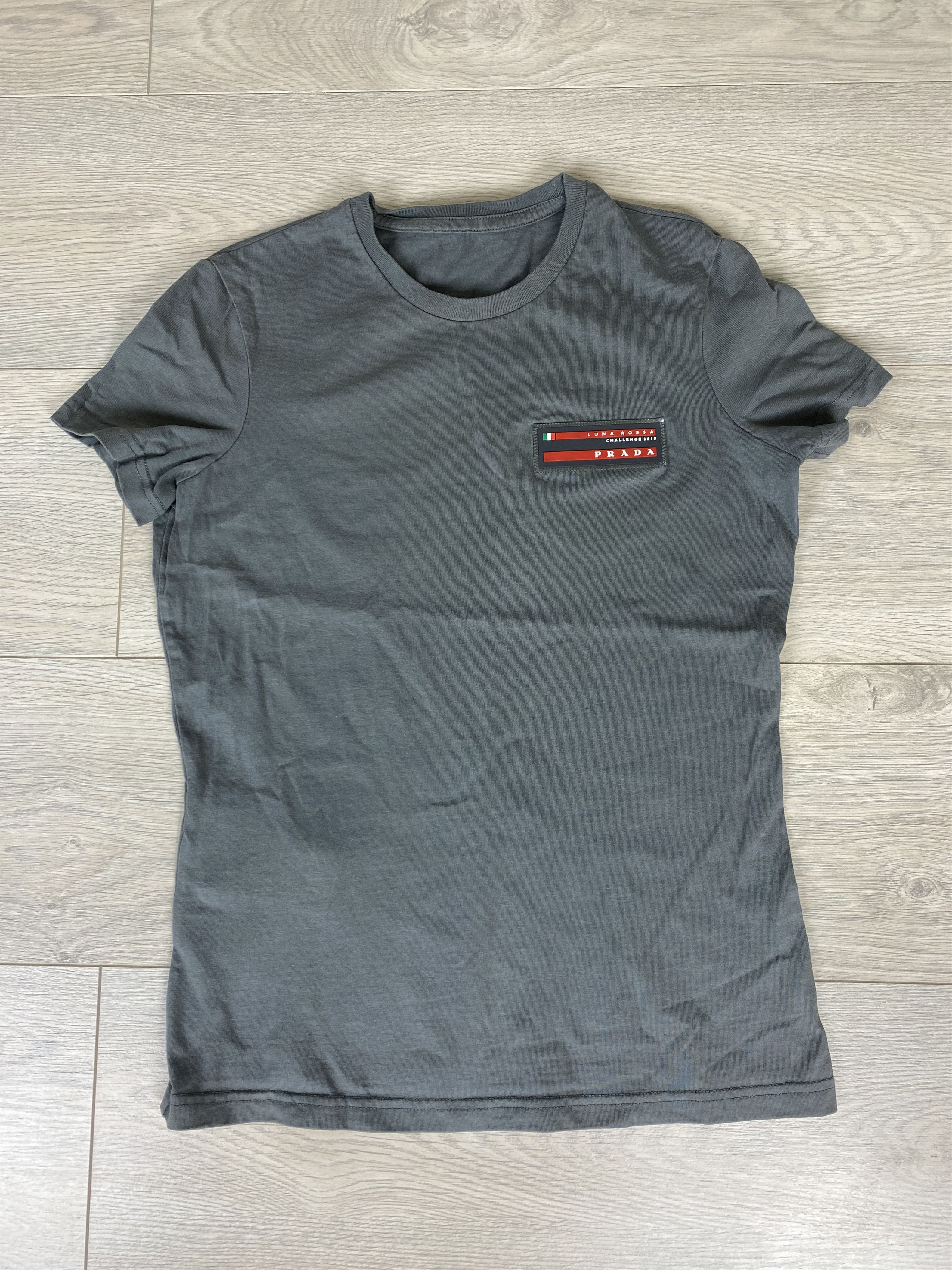 image of Prada Luna Rossa T Shirt in Grey, Women's (Size Small)