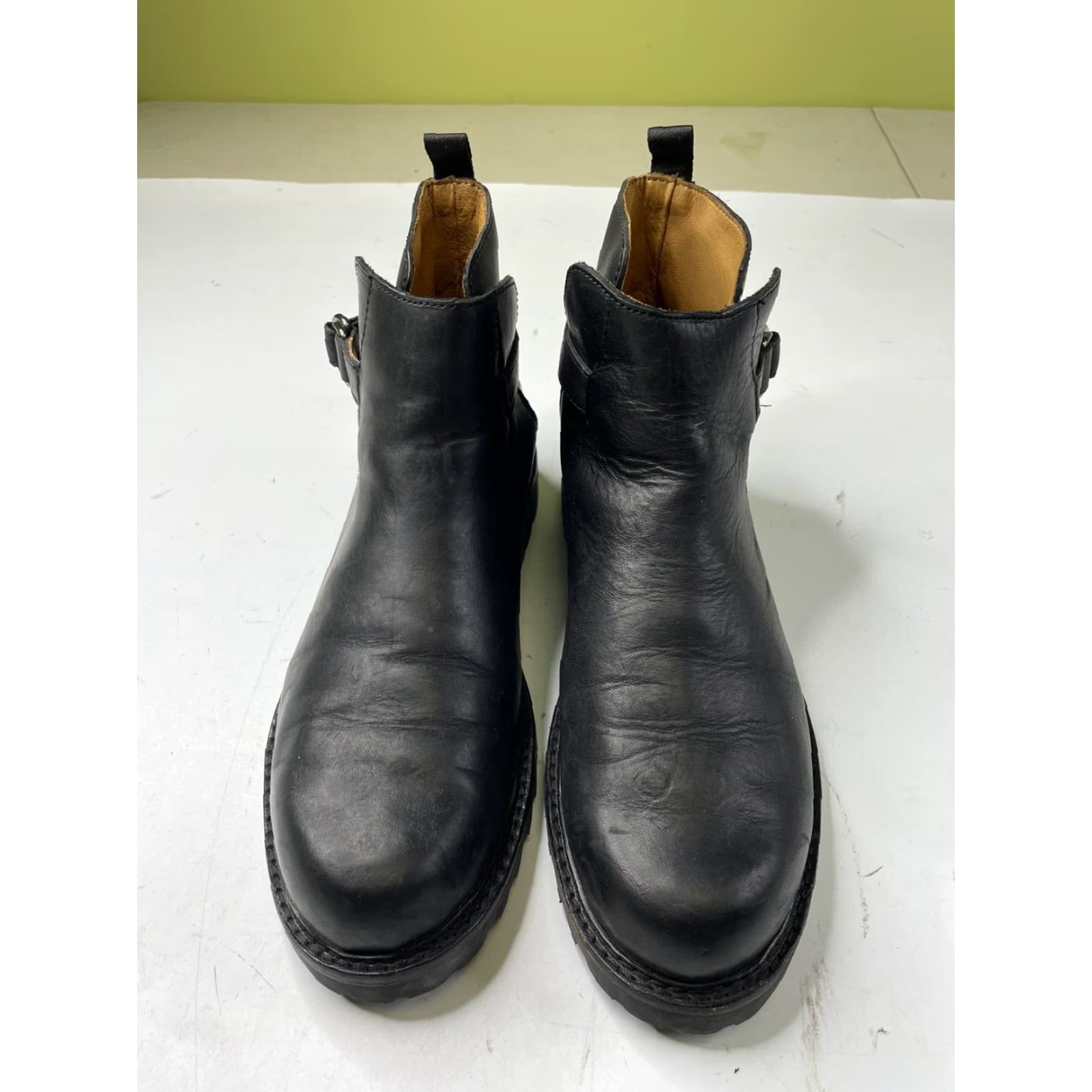 Polo Ralph Lauren VINTAGE Polo Ralph Lauren Fleetlands Black Leather Boots Chukka Buckle Strap Mens 11D Leather Upper Outsole Adjustable Strap Boots Mens Black 11D Size US L / EU 52-54 / 3 - 2 Thumbnail