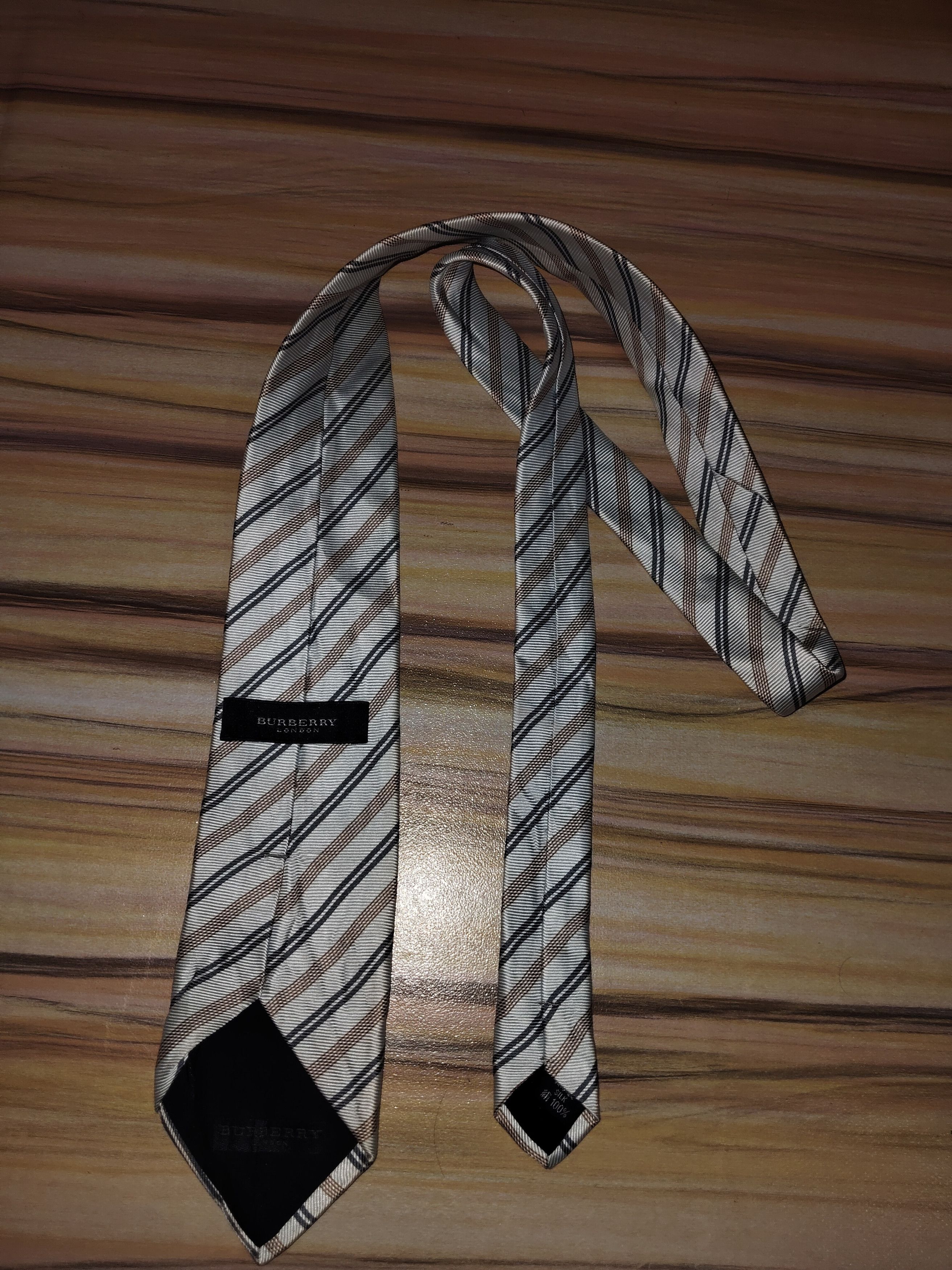 Burberry BURBERRY LONDON Stripe Necktie Size ONE SIZE - 2 Thumbnail