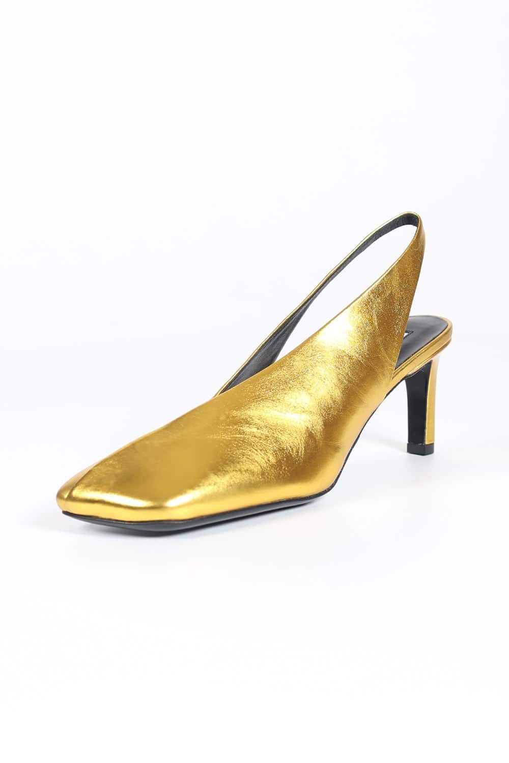Jil Sander o1loc1c0426 Square Toe Pumps in Golden Size US 6 / IT 36 - 1 Thumbnail