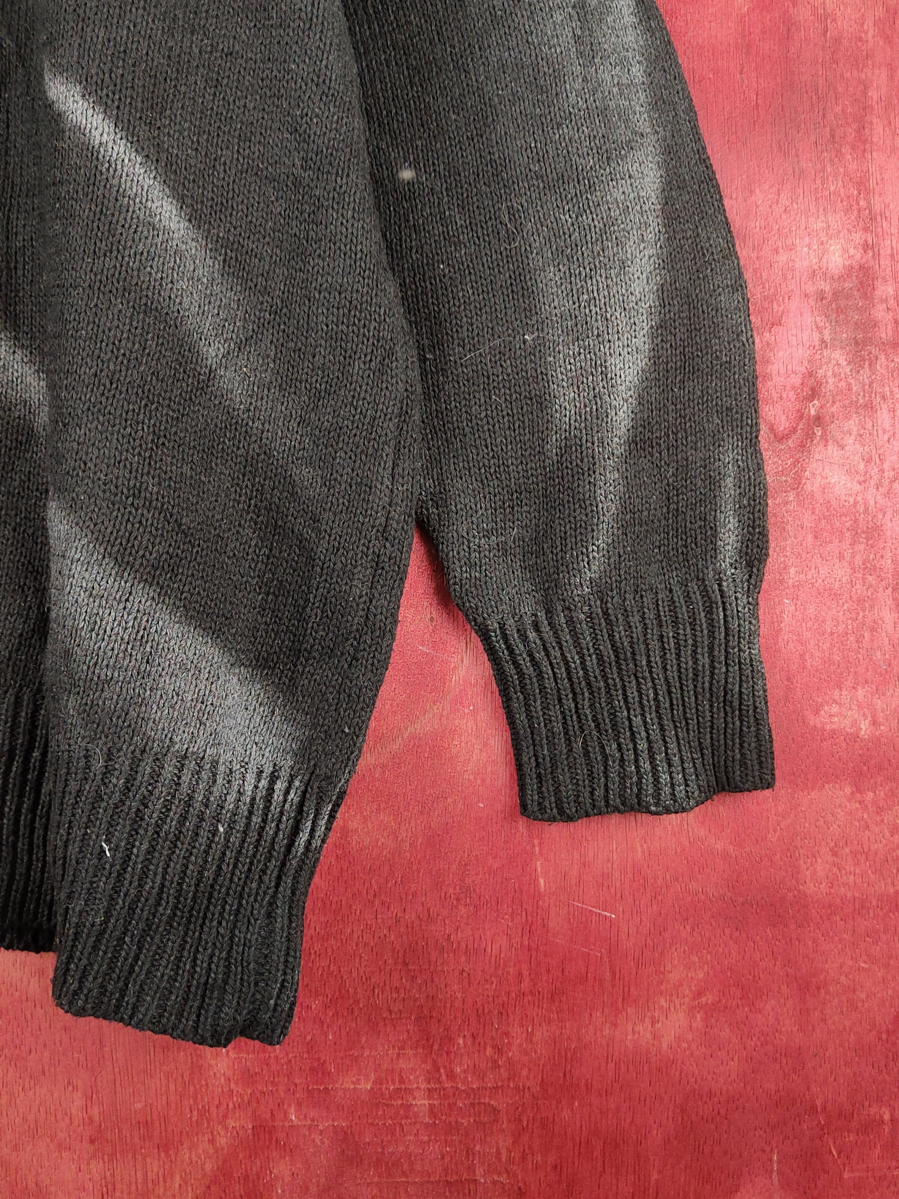 Japanese Brand Vencede acid wash Black White Knitwear Sweatshirts #S2381 Size US XL / EU 56 / 4 - 6 Thumbnail