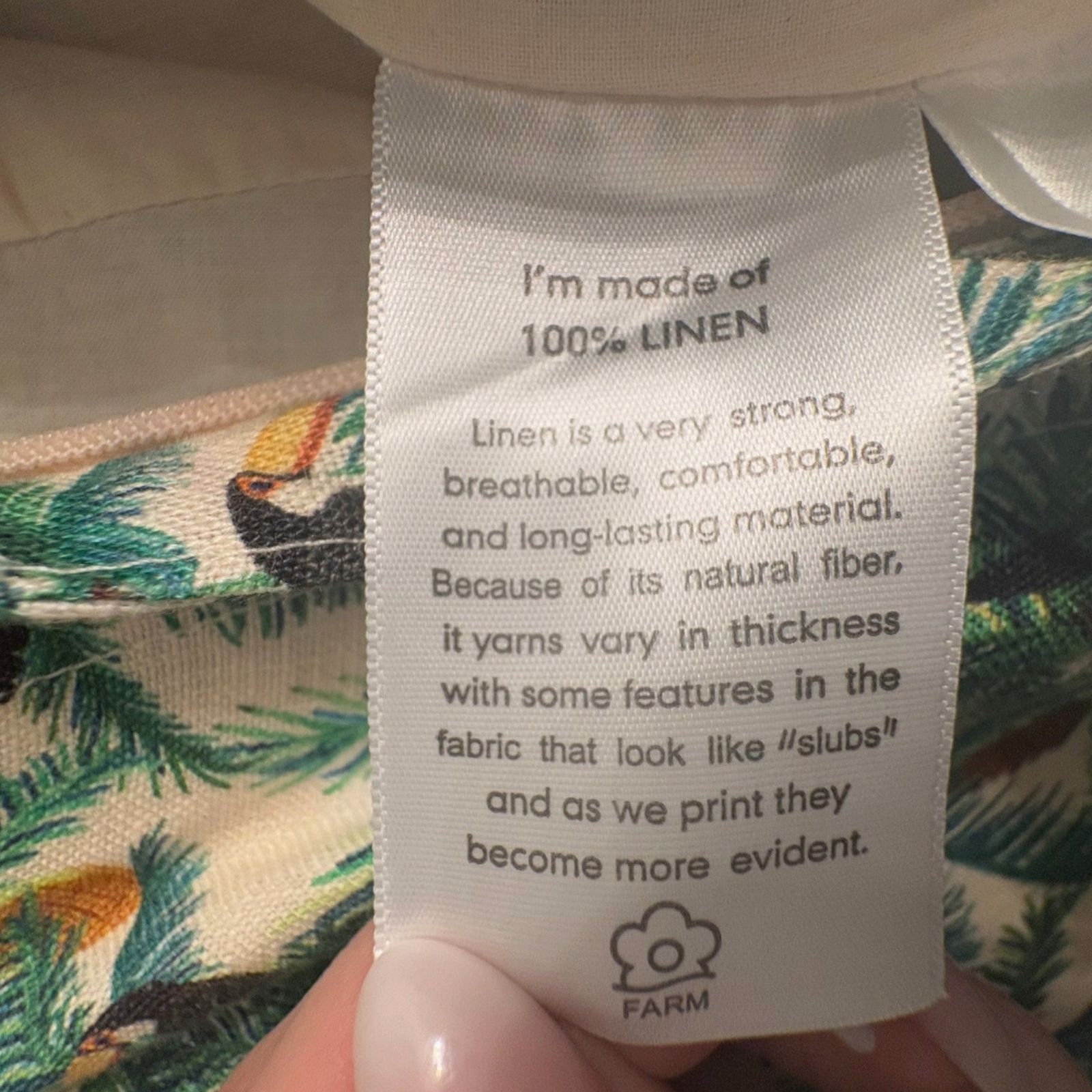 Farm Rio FARM RIO | Tropical Mini Toucan Blazer Jumpsuit | Linen |XS Size 25" / US 0 / IT 36 - 15 Thumbnail