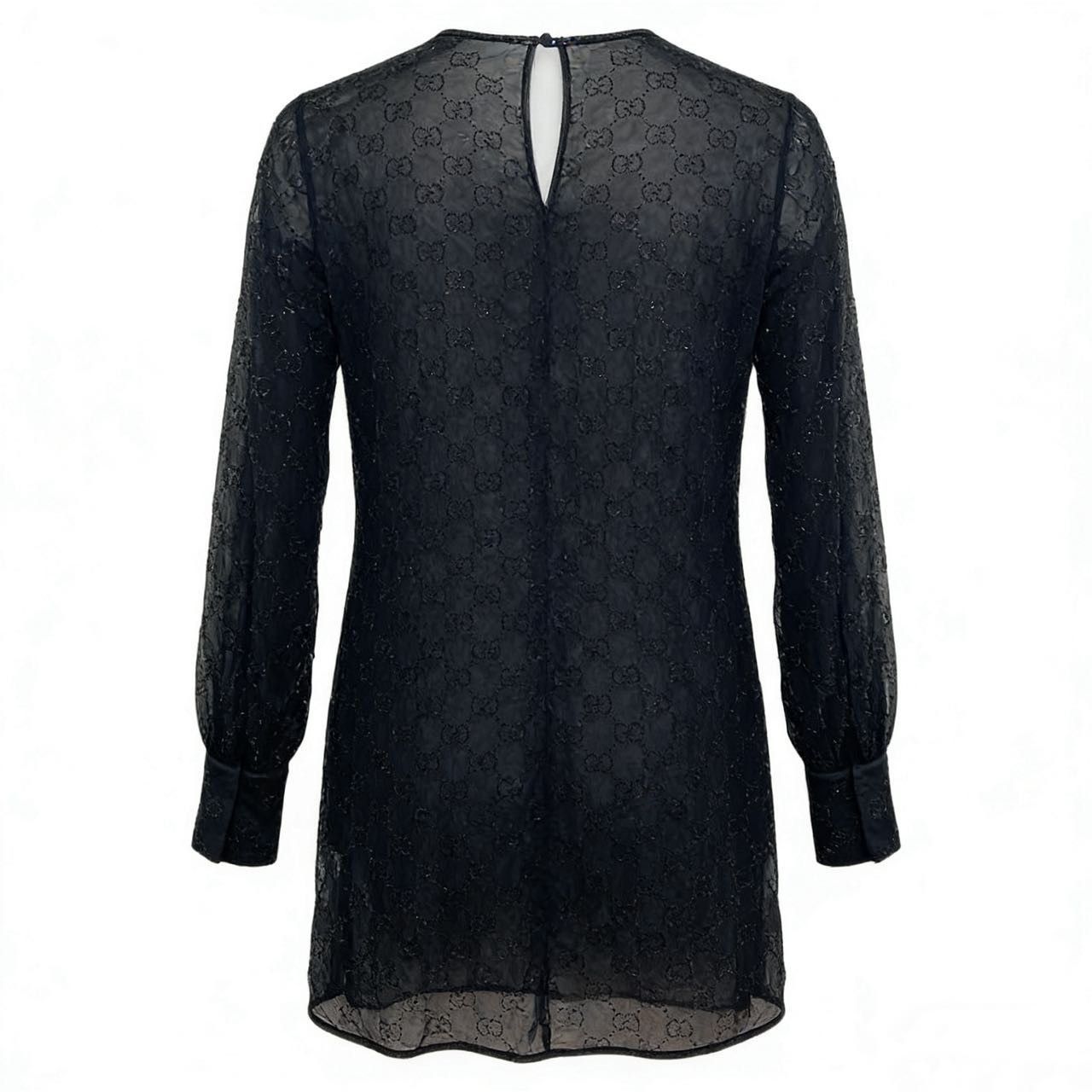 Gucci Gucci Rhinestone Lace Mesh Dress K26WX Size M / US 6-8 / IT 42-44 - 2 Thumbnail