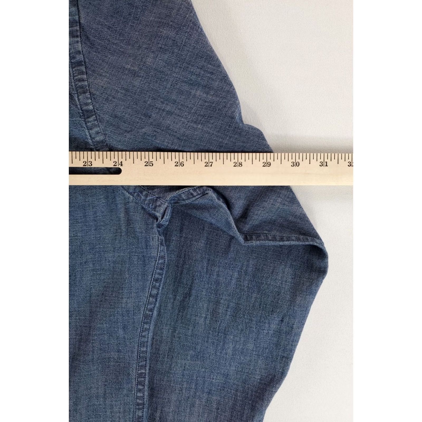 Peter Millar Peter Millar Shirt Tamworth Button-Down Blue Chambray Long Sleeve Mens XL Size US XL / EU 56 / 4 - 4 Thumbnail