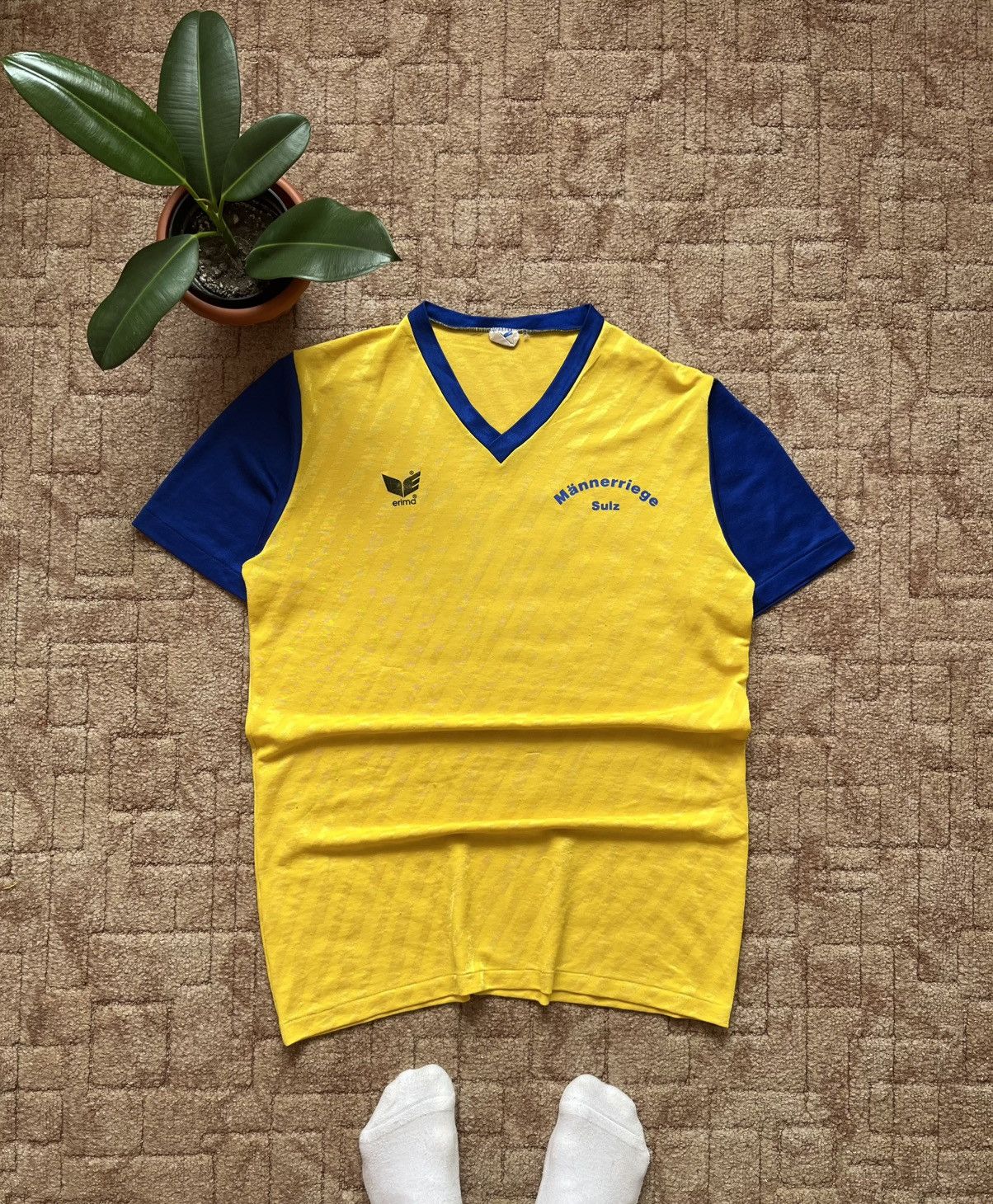 Erima Vintage Erima Toyota 90's Made In West Germany Yellow Jersey Size US L / EU 52-54 / 3 - 1 Thumbnail
