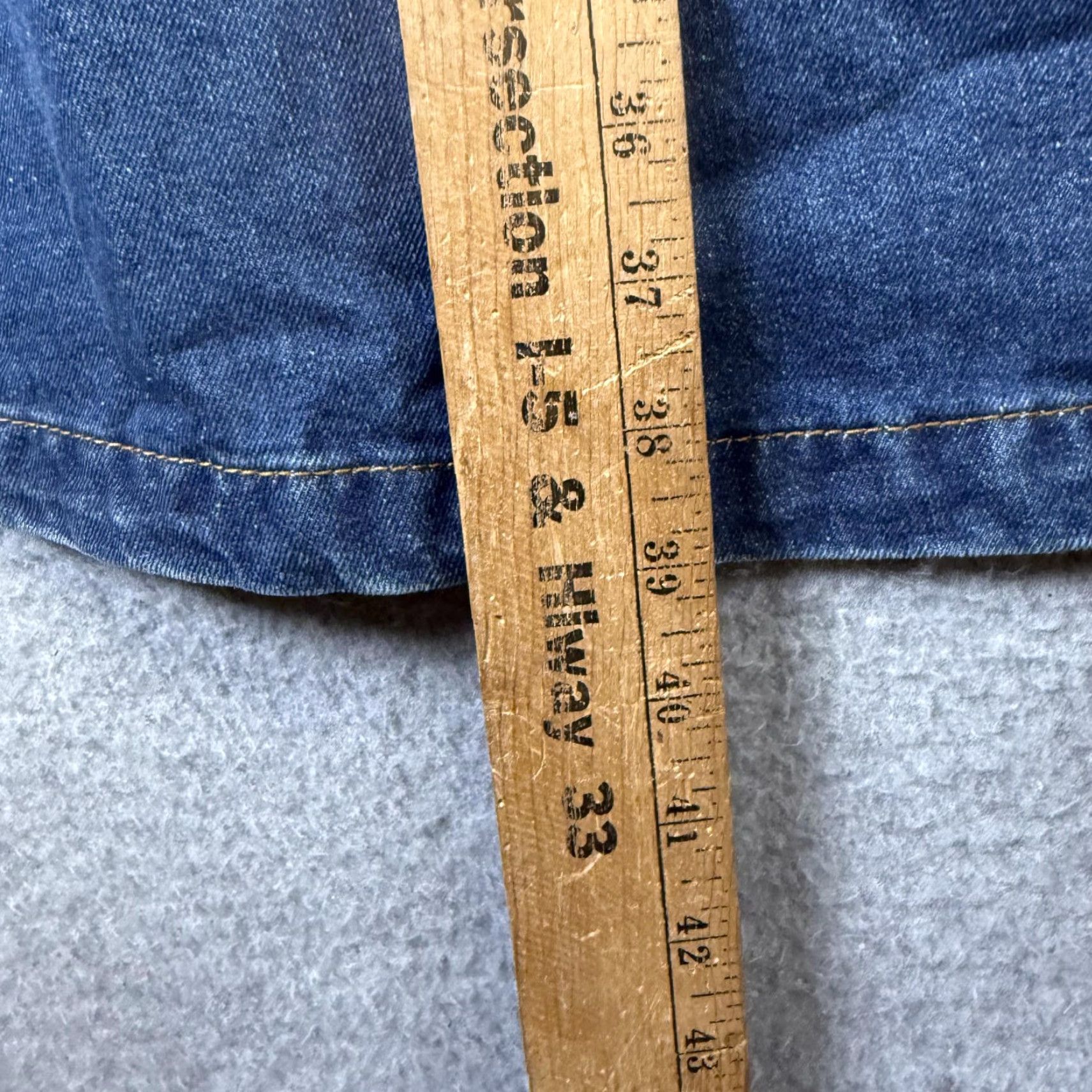 Vintage Social Collision Denim Cargo Zip off Midi Skirt Blue A line Y2K punk Womens XL Size 40" / US 18 - 5 Thumbnail