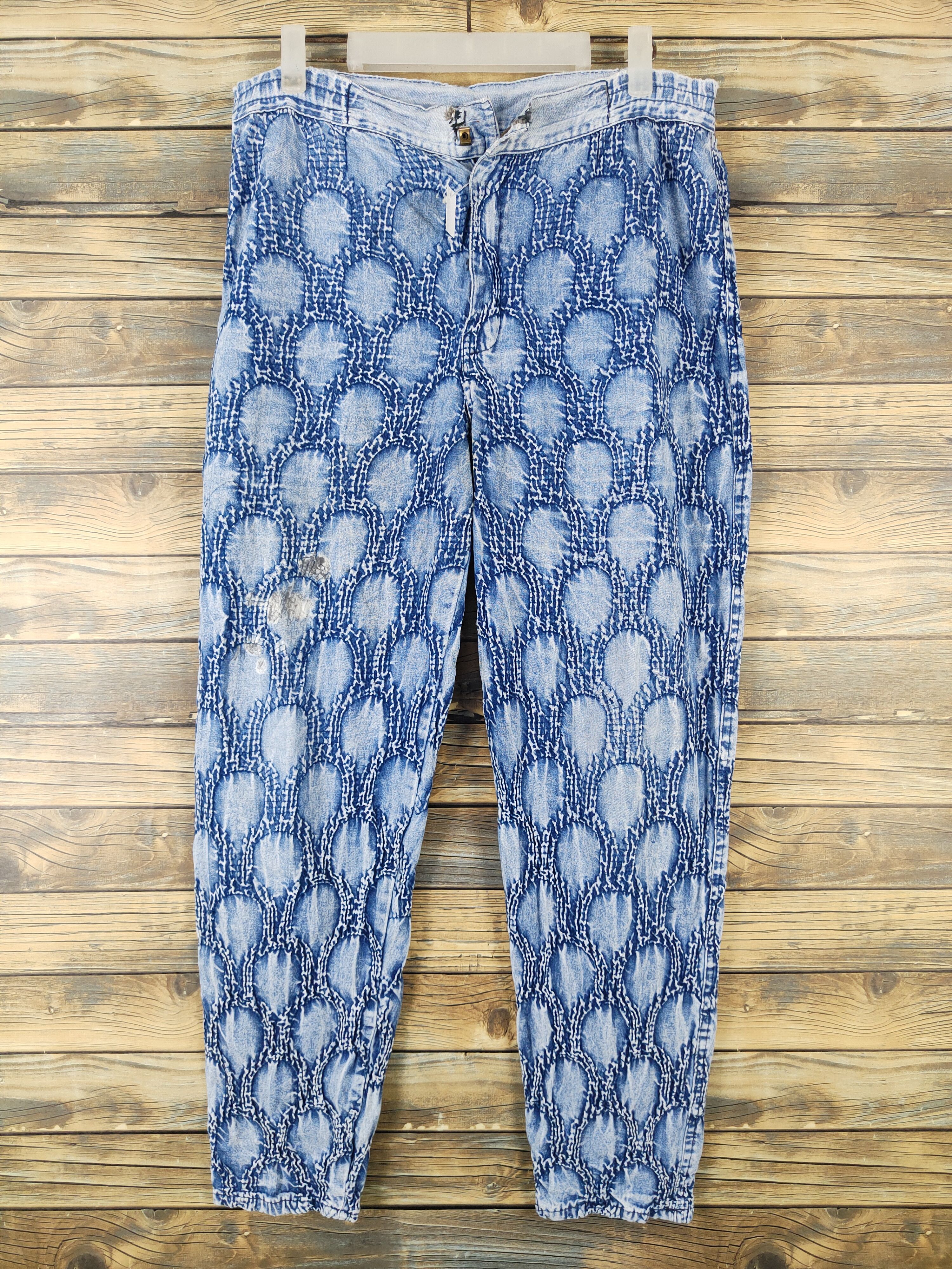 Japanese Brand Japan Vintage Blue No Pocket Casual Pants #W1959 Size US 31 - 1 Thumbnail